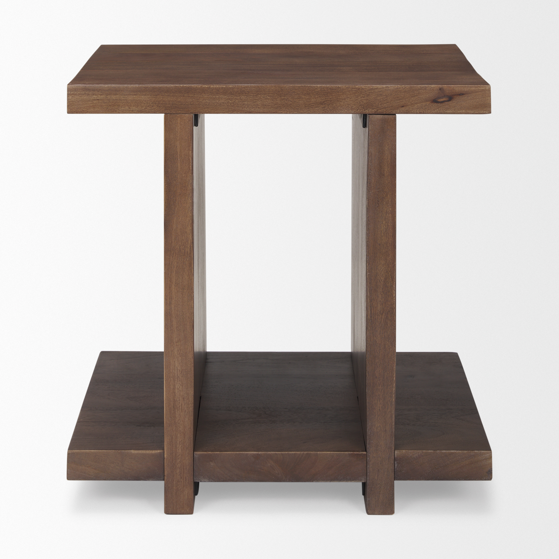 nohr medium brown wood accent table