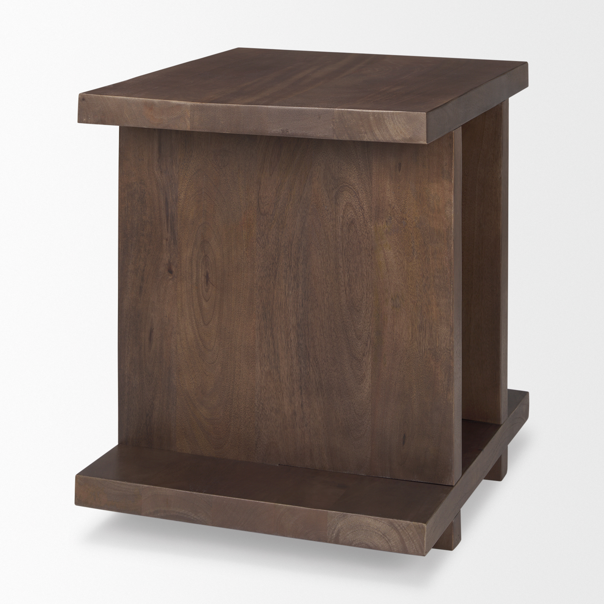 nohr medium brown wood accent table