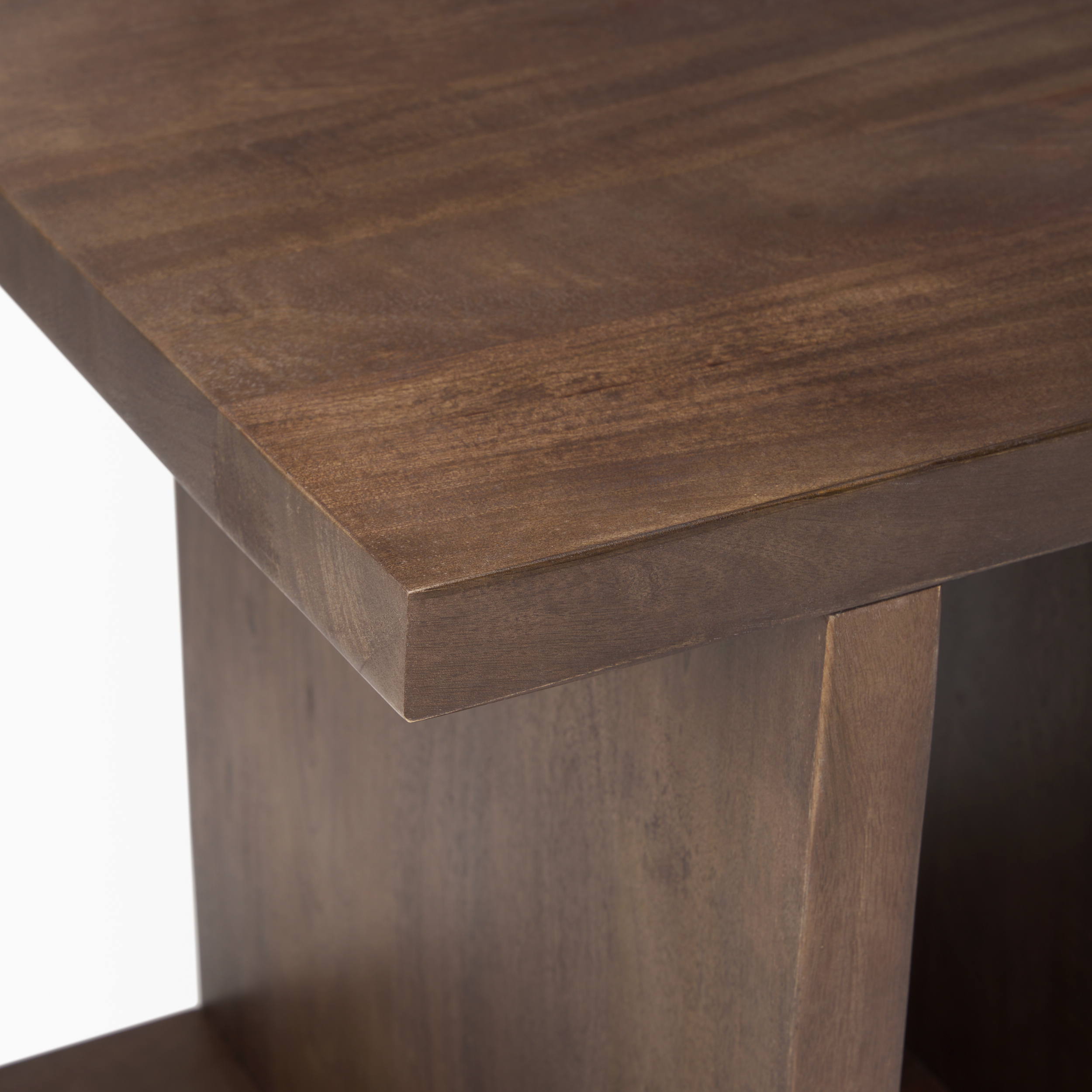 nohr medium brown wood accent table