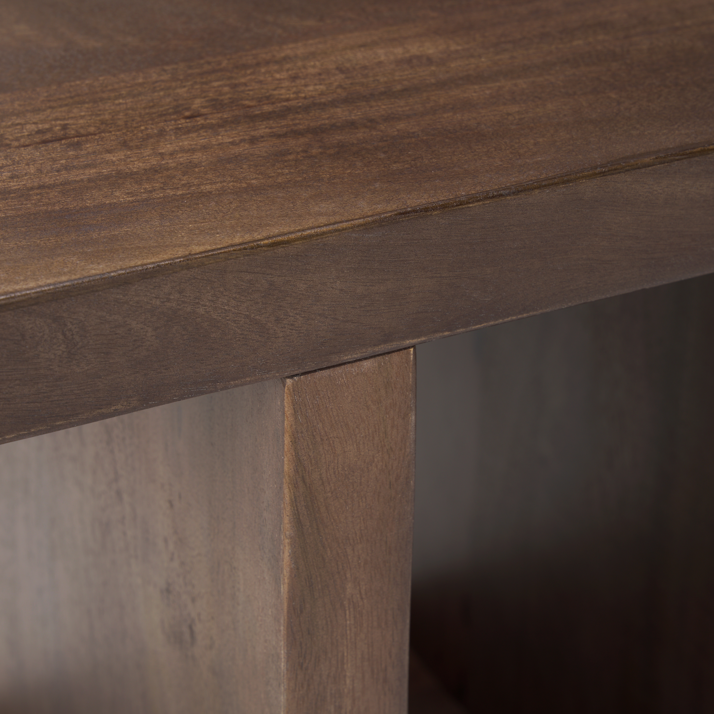 nohr medium brown wood accent table