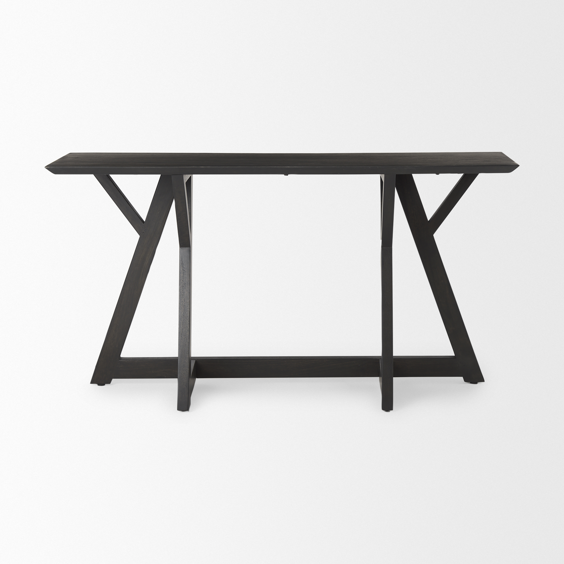 jennings 54.0l x 16.0w x 29.5h dark brown wood console table
