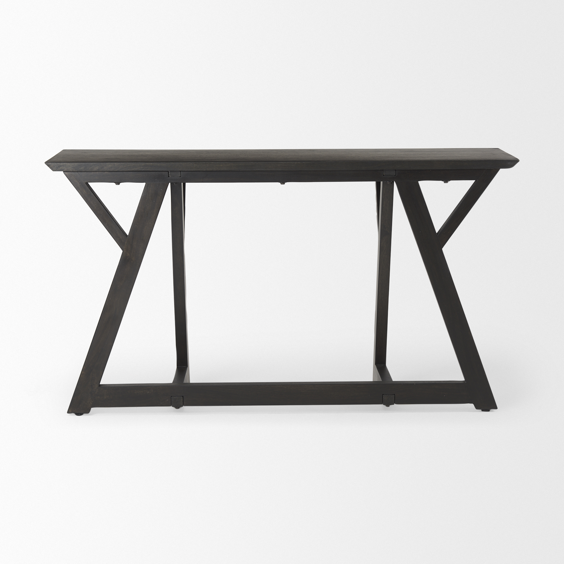 jennings 54.0l x 16.0w x 29.5h dark brown wood console table