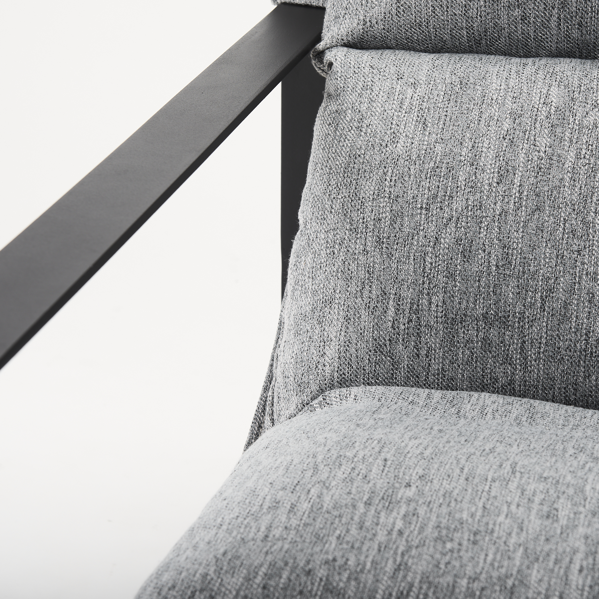 guilia castlerock gray with metal frame sling accent chair