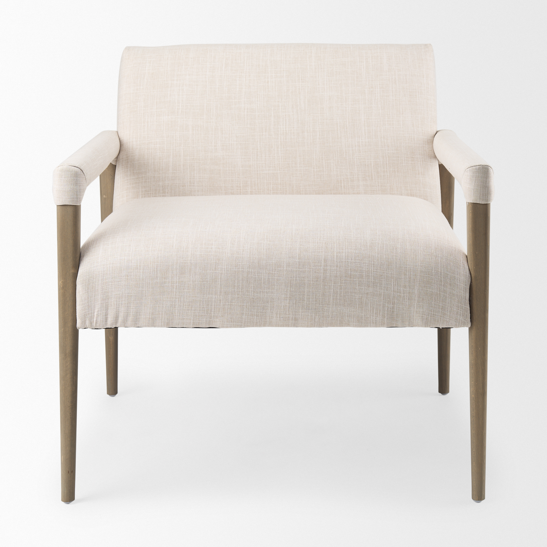 palisades cream upholstery w/ solid wood accent chair