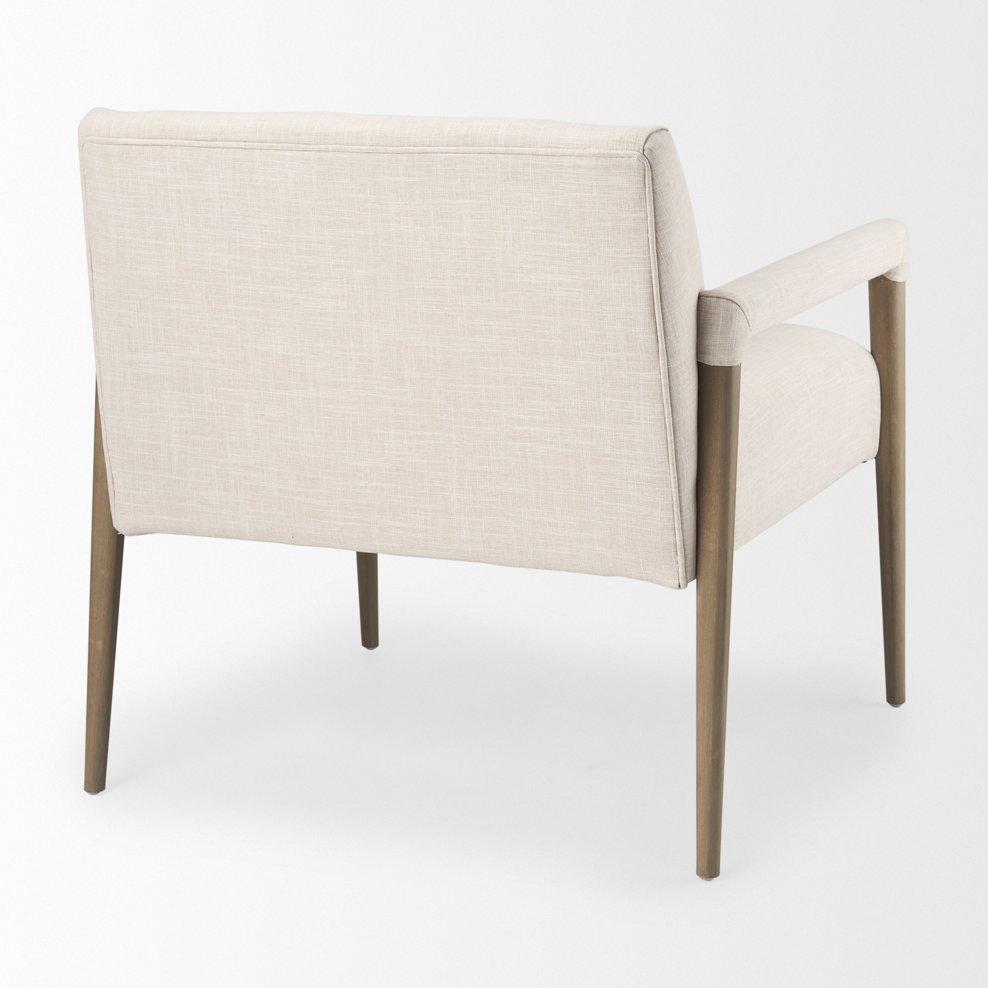 palisades cream upholstery w/ solid wood accent chair