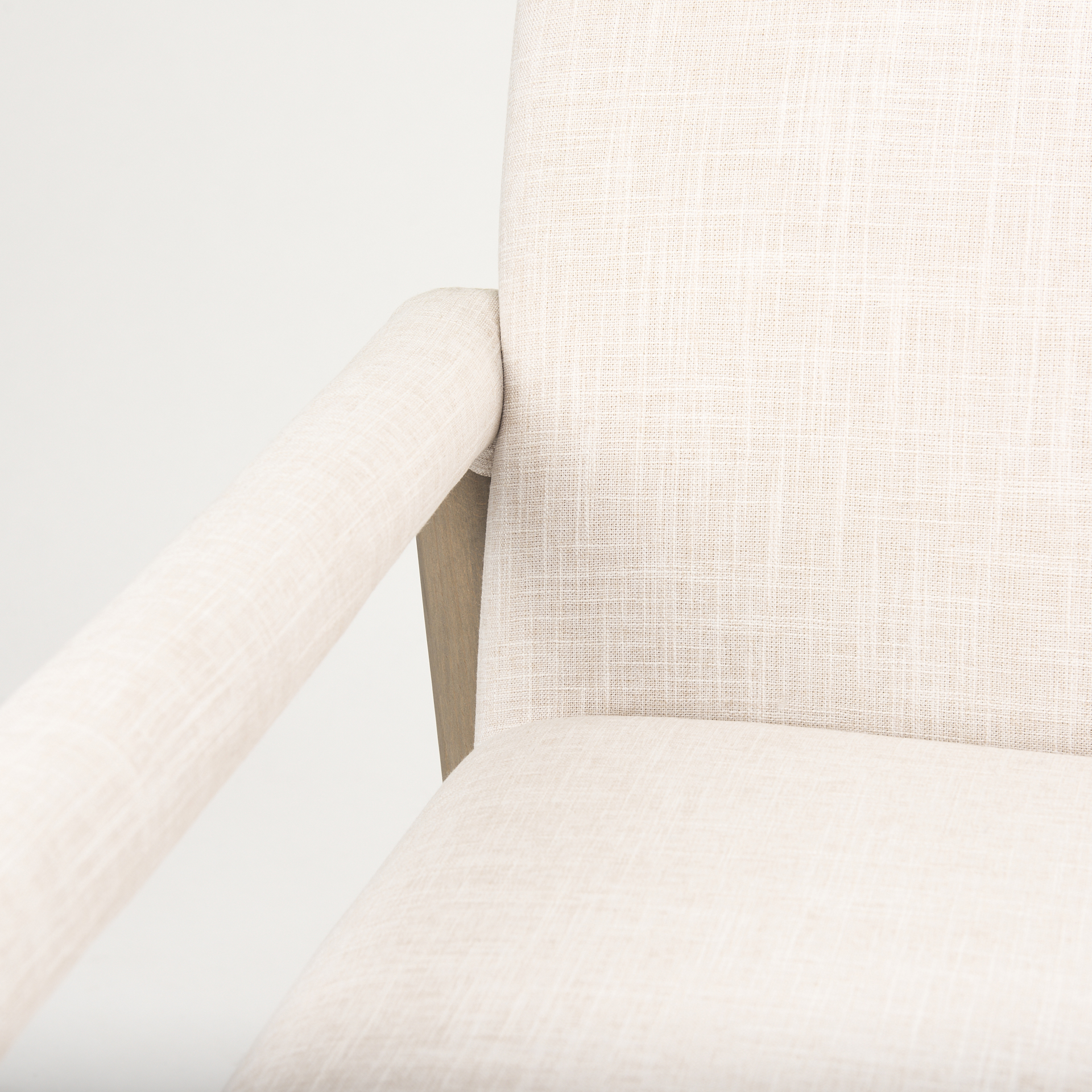 palisades cream upholstery w/ solid wood accent chair