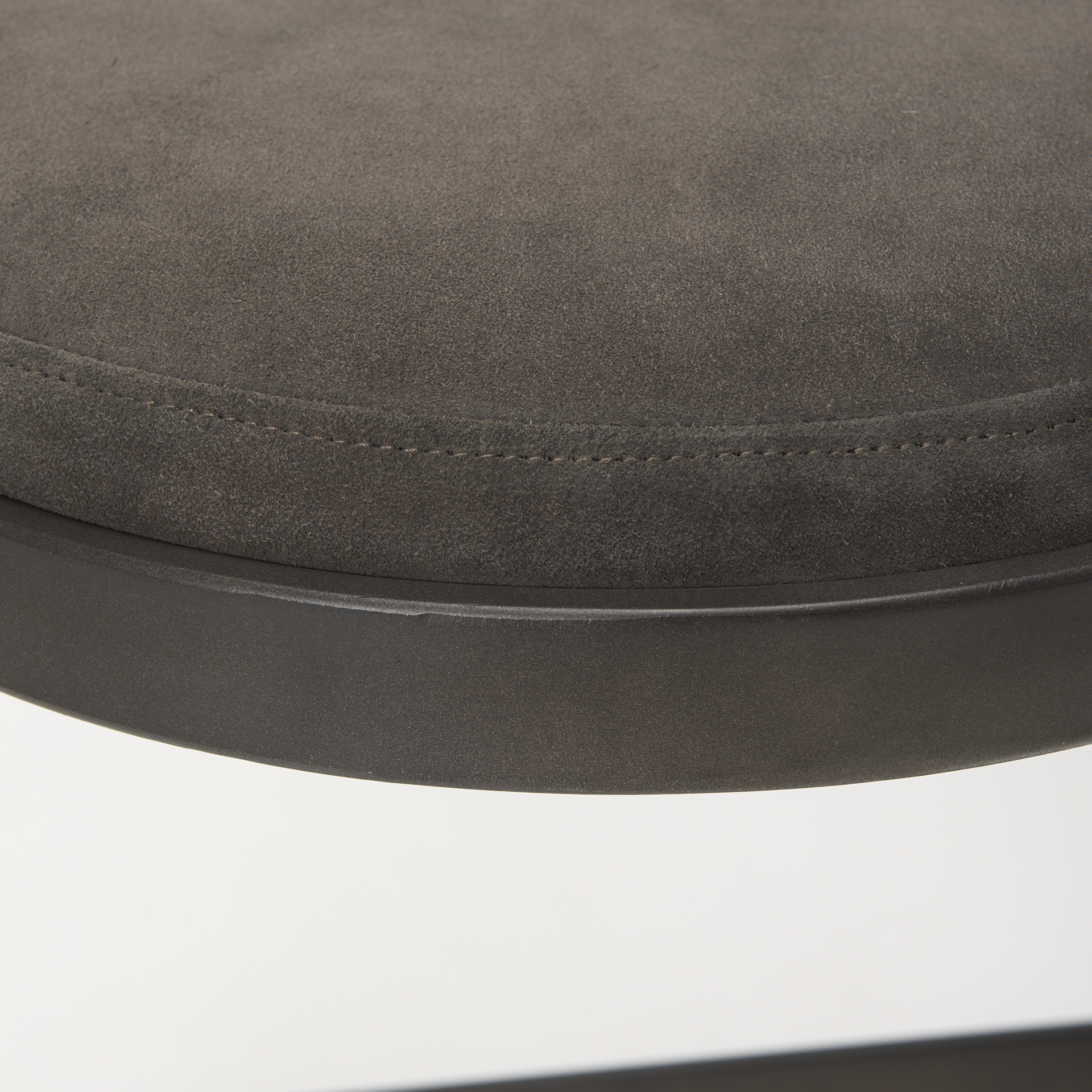 tyson 17l x 18w x 28h brown/gray suede w/ metal frame counter stool