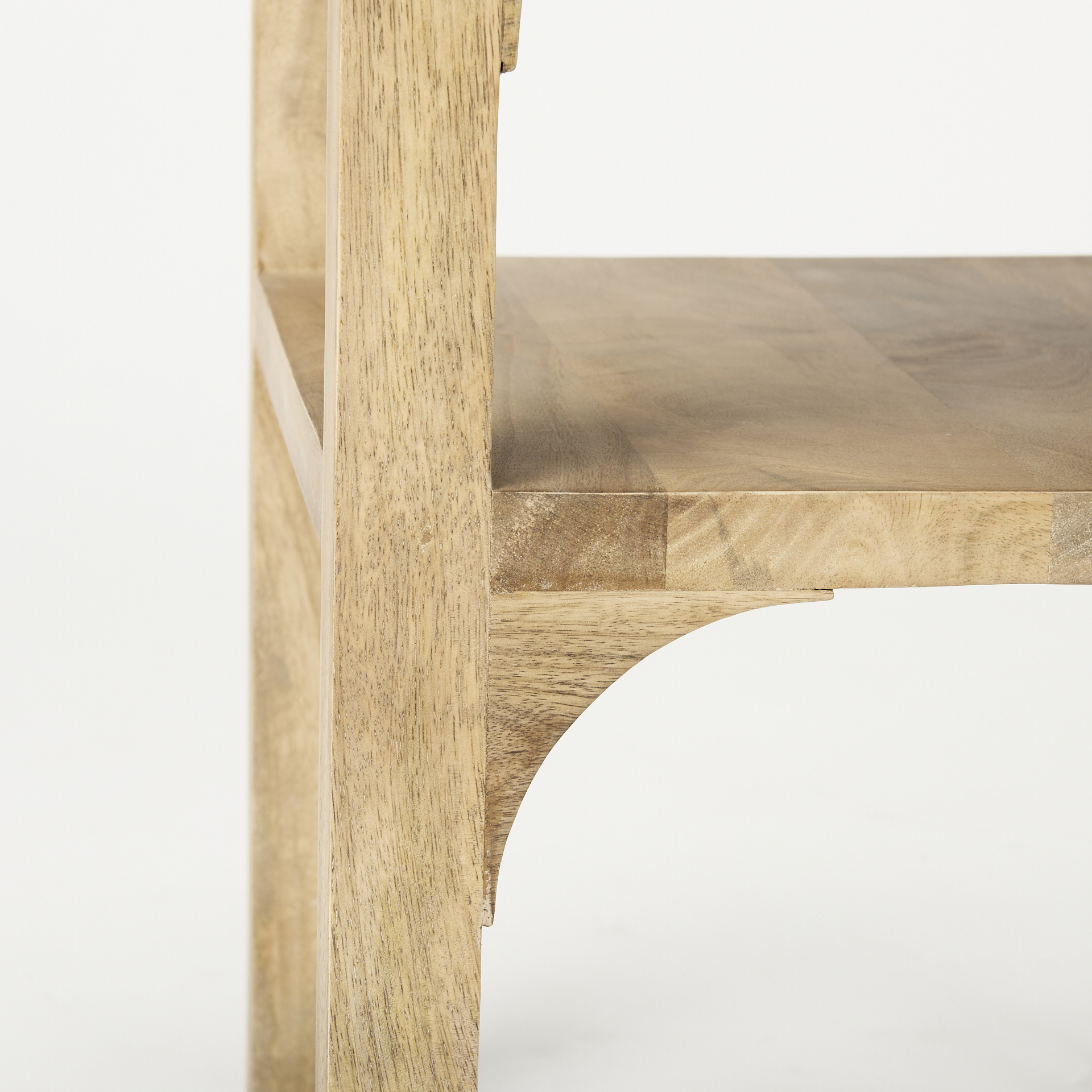 candace light wood bridge accent table