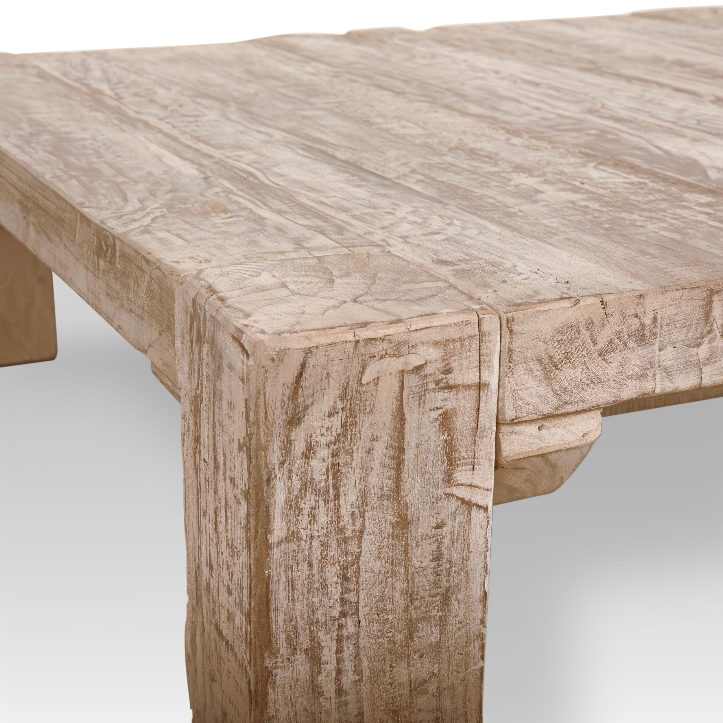 mcarthur 48x48 square reclaimed solid wood coffee table