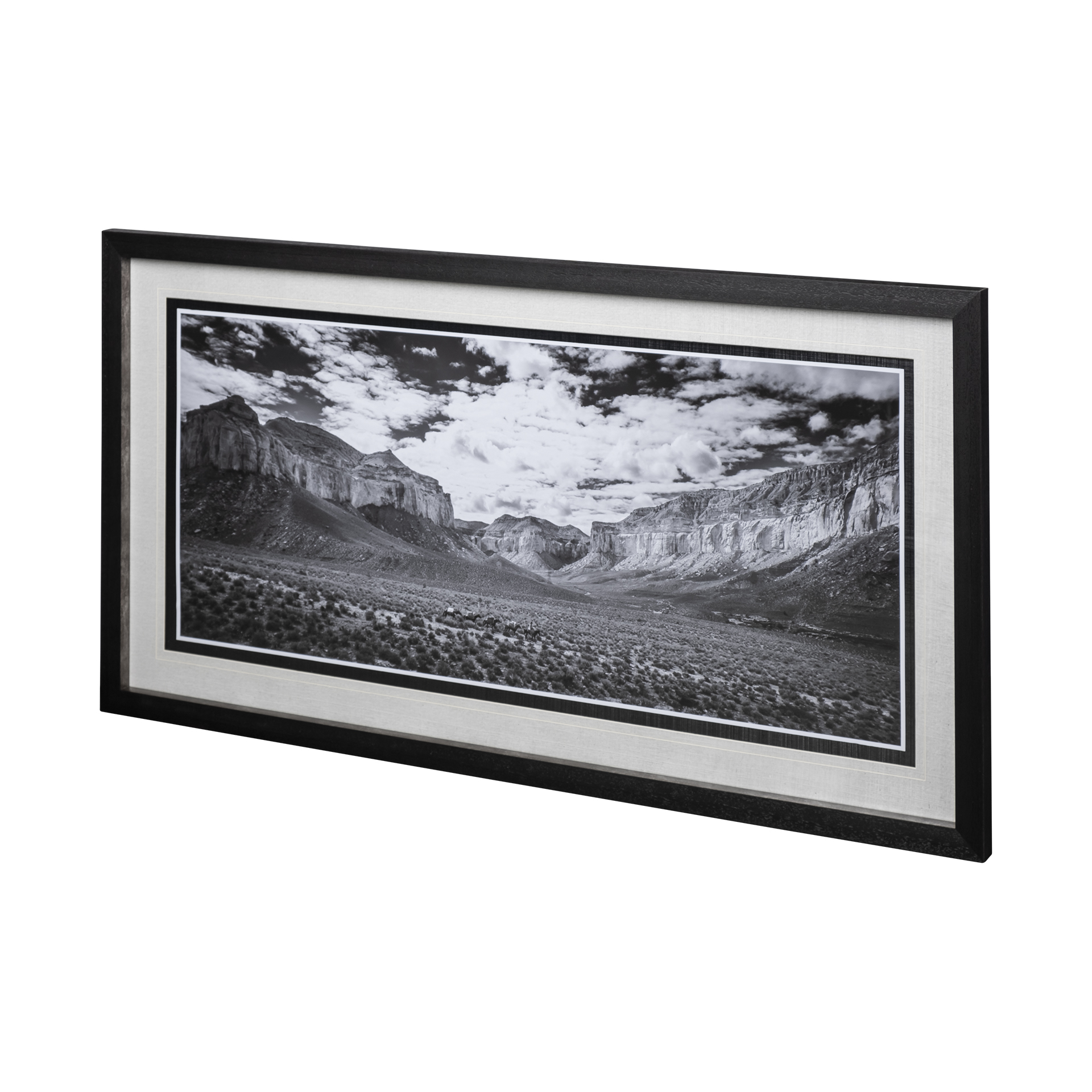 grand canyon packtrain by chris dunker hand embelished textured framed art print matted under glass