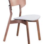 Retro Modern Walnut Dining Chair with Gray Cushion (Set of 2) 9 Retro Modern Walnut Dining Chair with Gray Cushion (Set of 2)