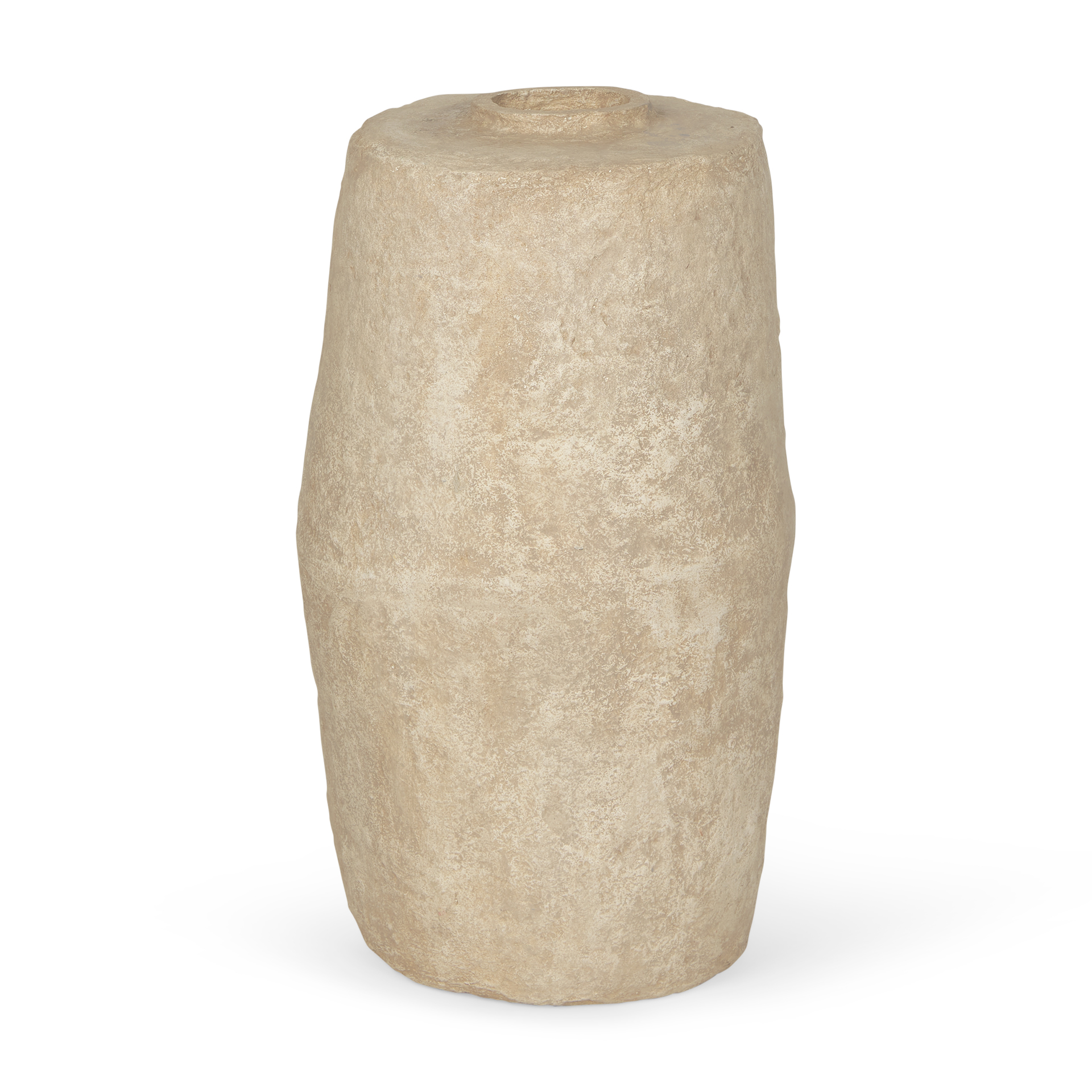 rama large beige paper mache floor vase
