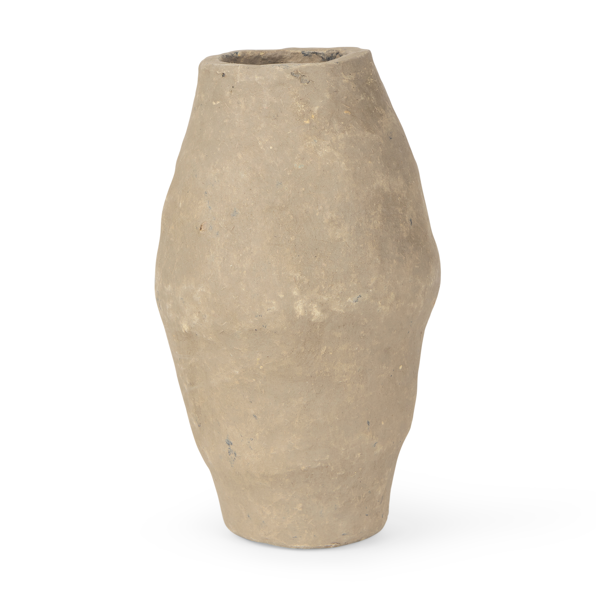 rundal small gray paper mache vase