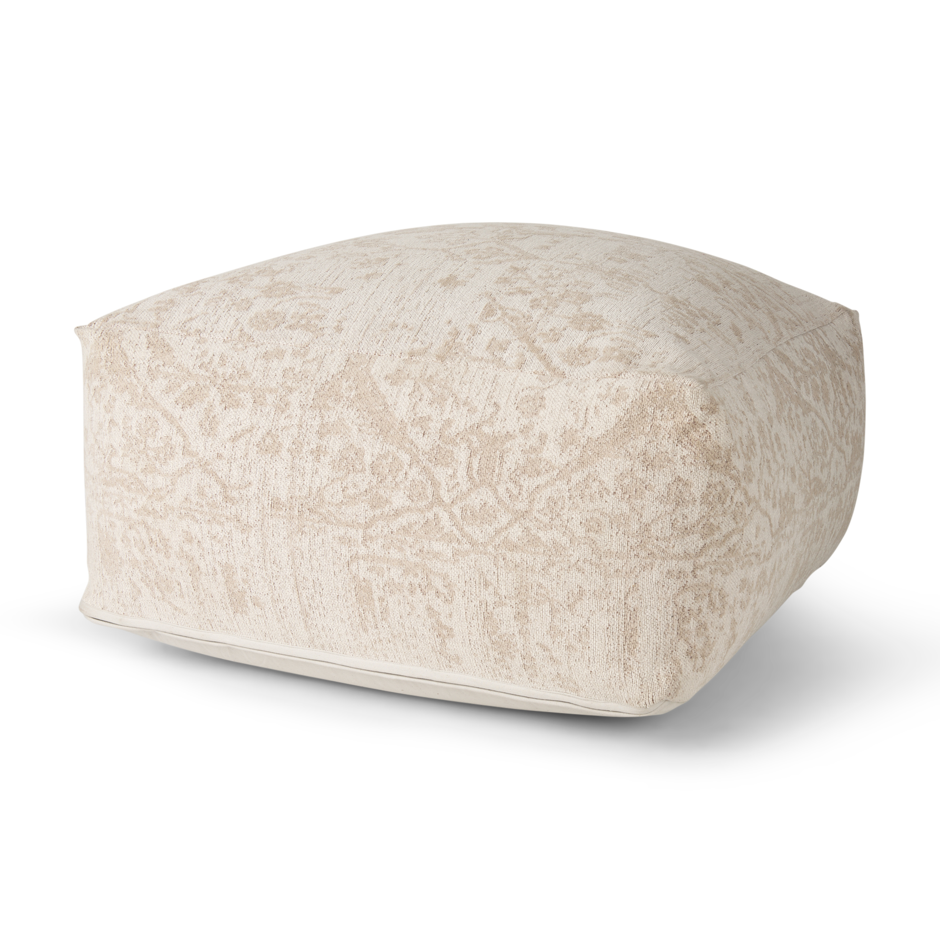 khloe large cream pouf