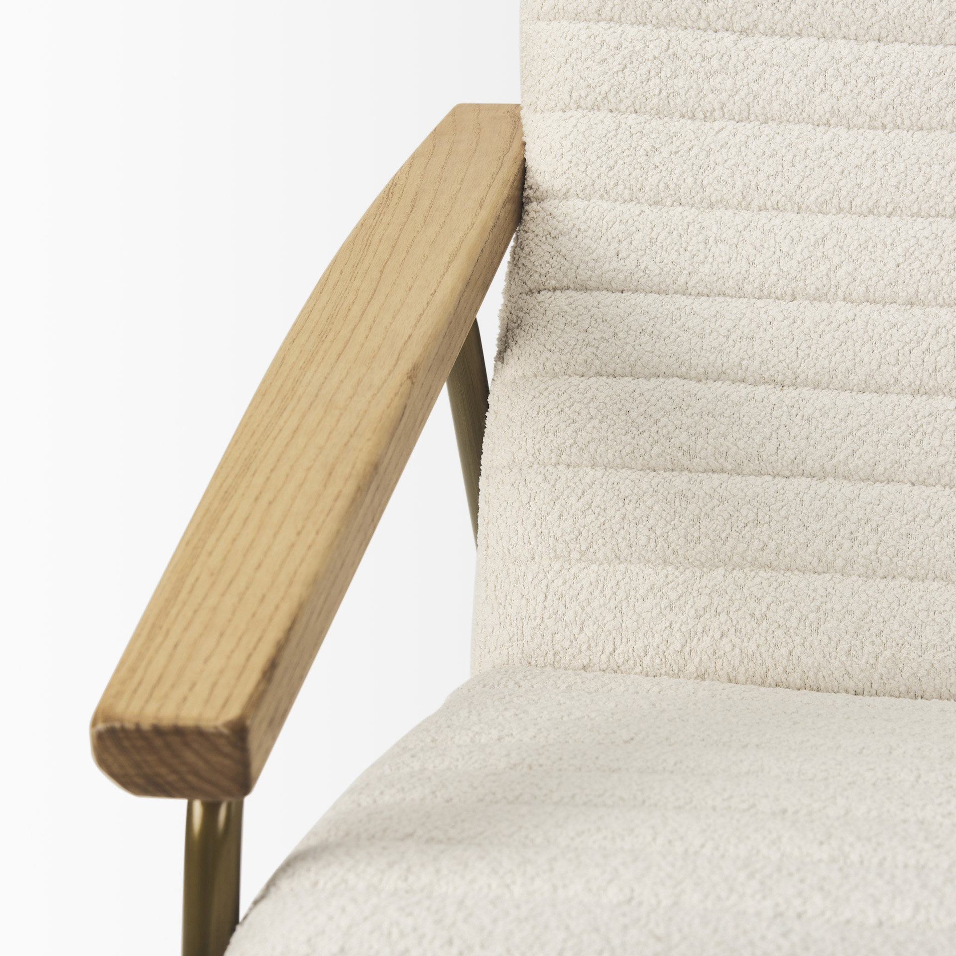 grosjean cream boucle accent chair