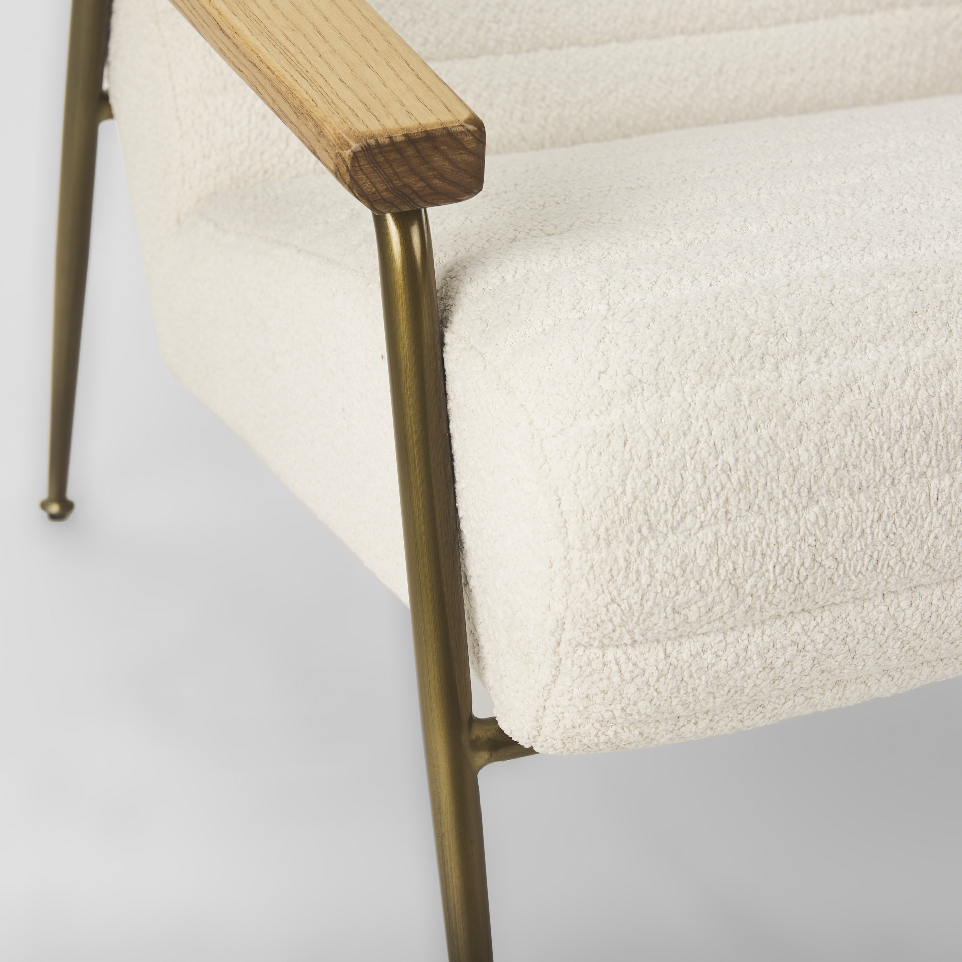 grosjean cream boucle accent chair
