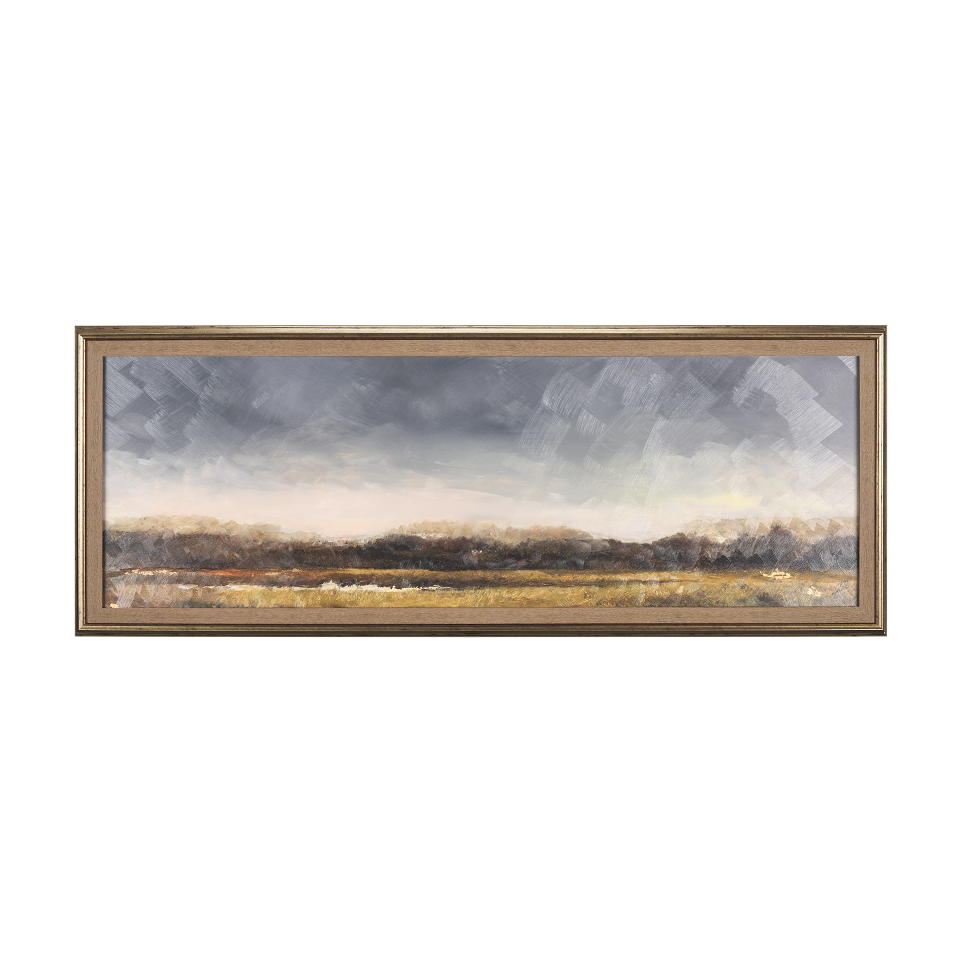 rainy landscape by mercana studio a hand embelished textured framed art print