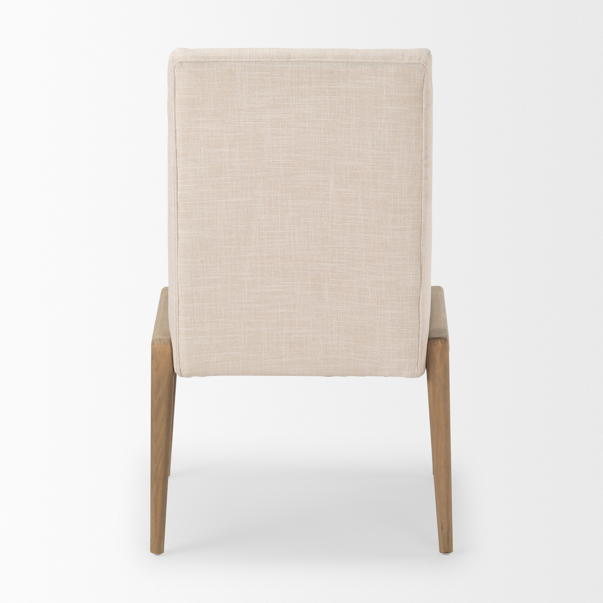 palisades cream upholstery w/ solid wood armless dining chair