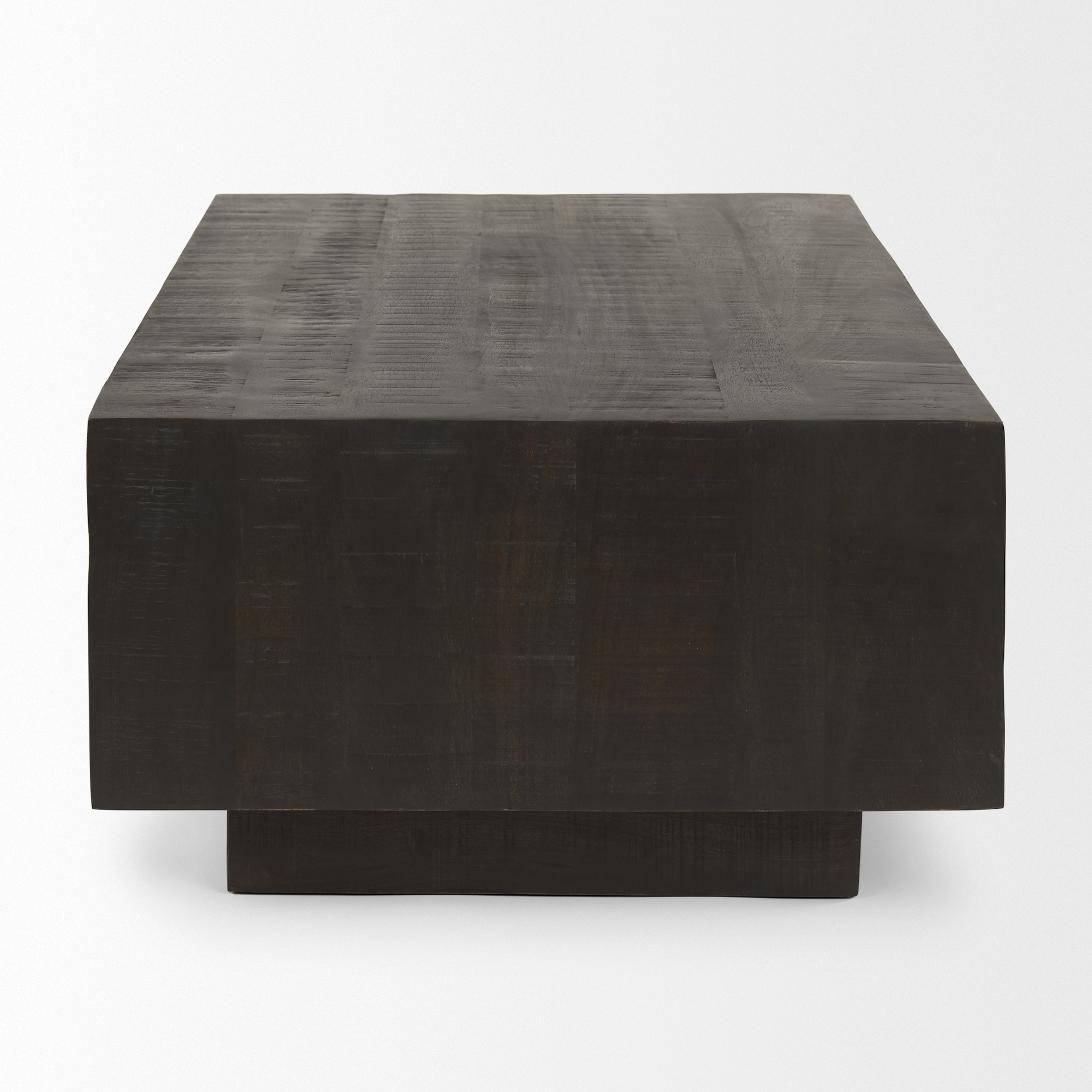 hayden dark brown wood rectangular coffee table