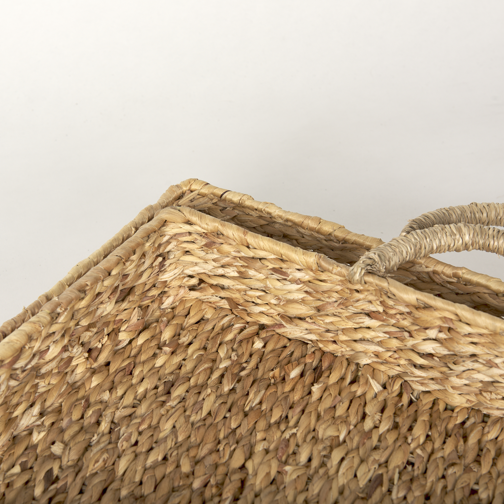 hona set of 2 large recatangular nesting water hyacinth trays