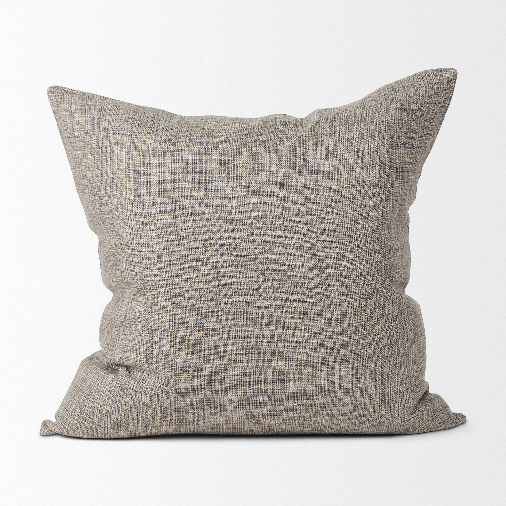 jacklyn grey linen square decorative pillow cover