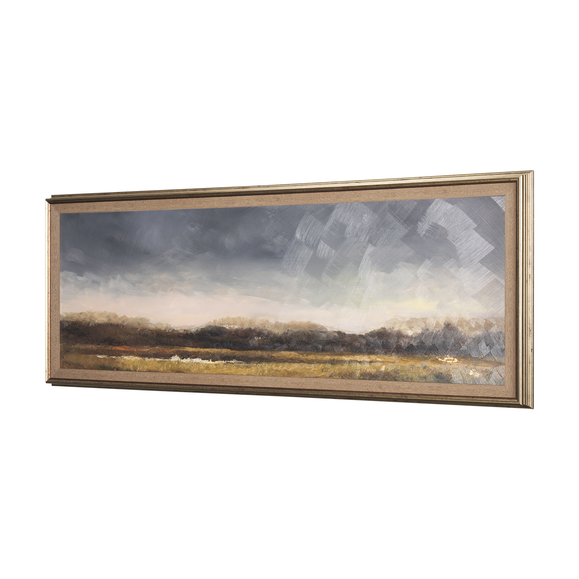 rainy landscape by mercana studio a hand embelished textured framed art print