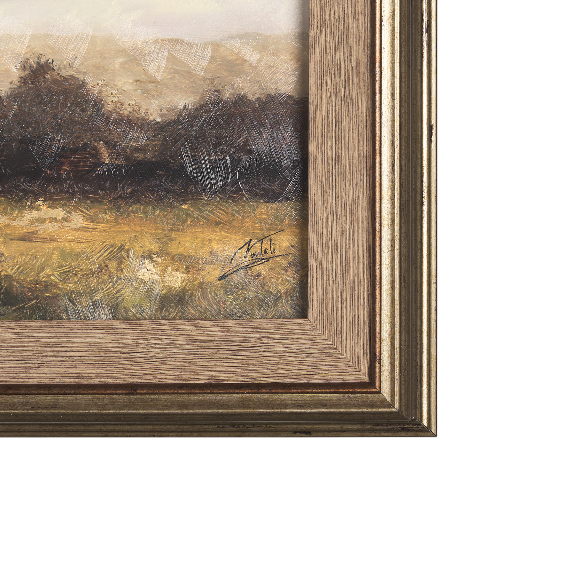 rainy landscape by mercana studio a hand embelished textured framed art print
