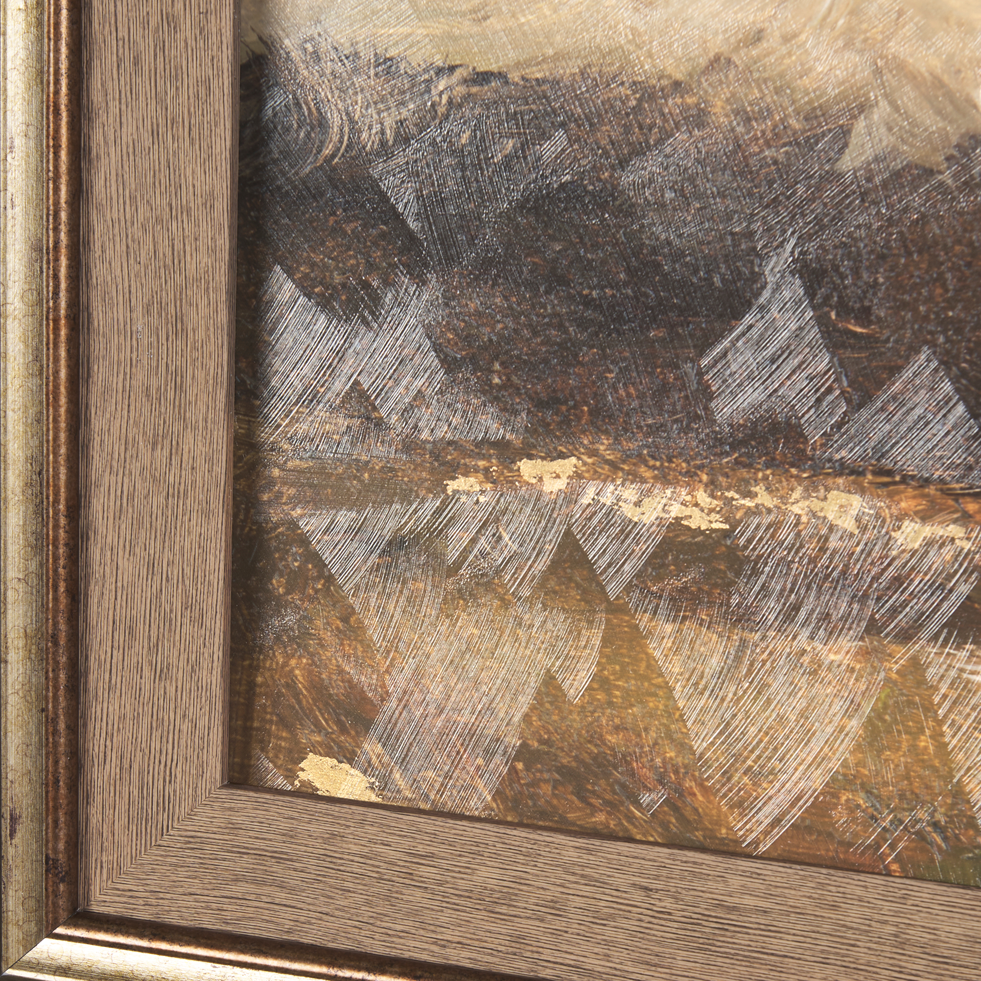 rainy landscape by mercana studio a hand embelished textured framed art print