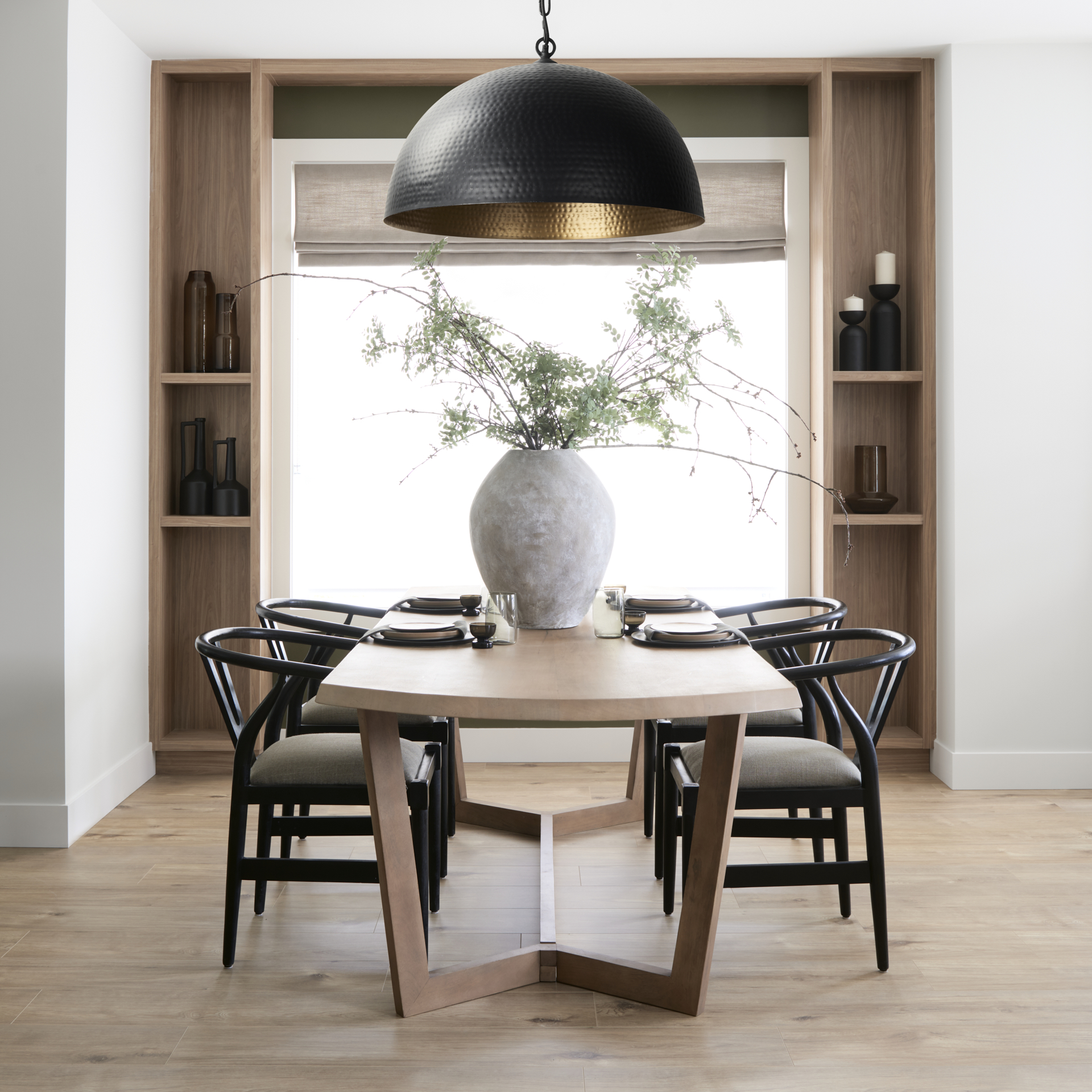 trixie i black wooden base linen seat dining chair