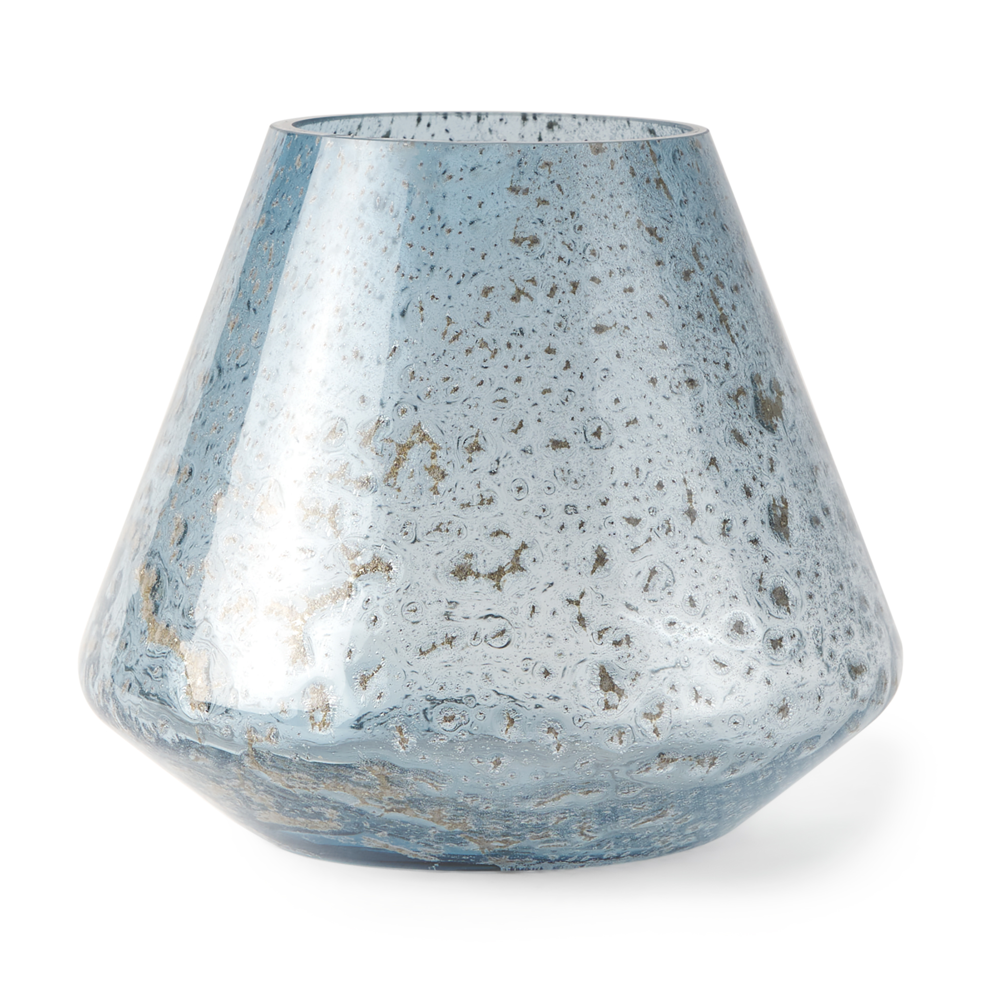 robyn short blue glass vase