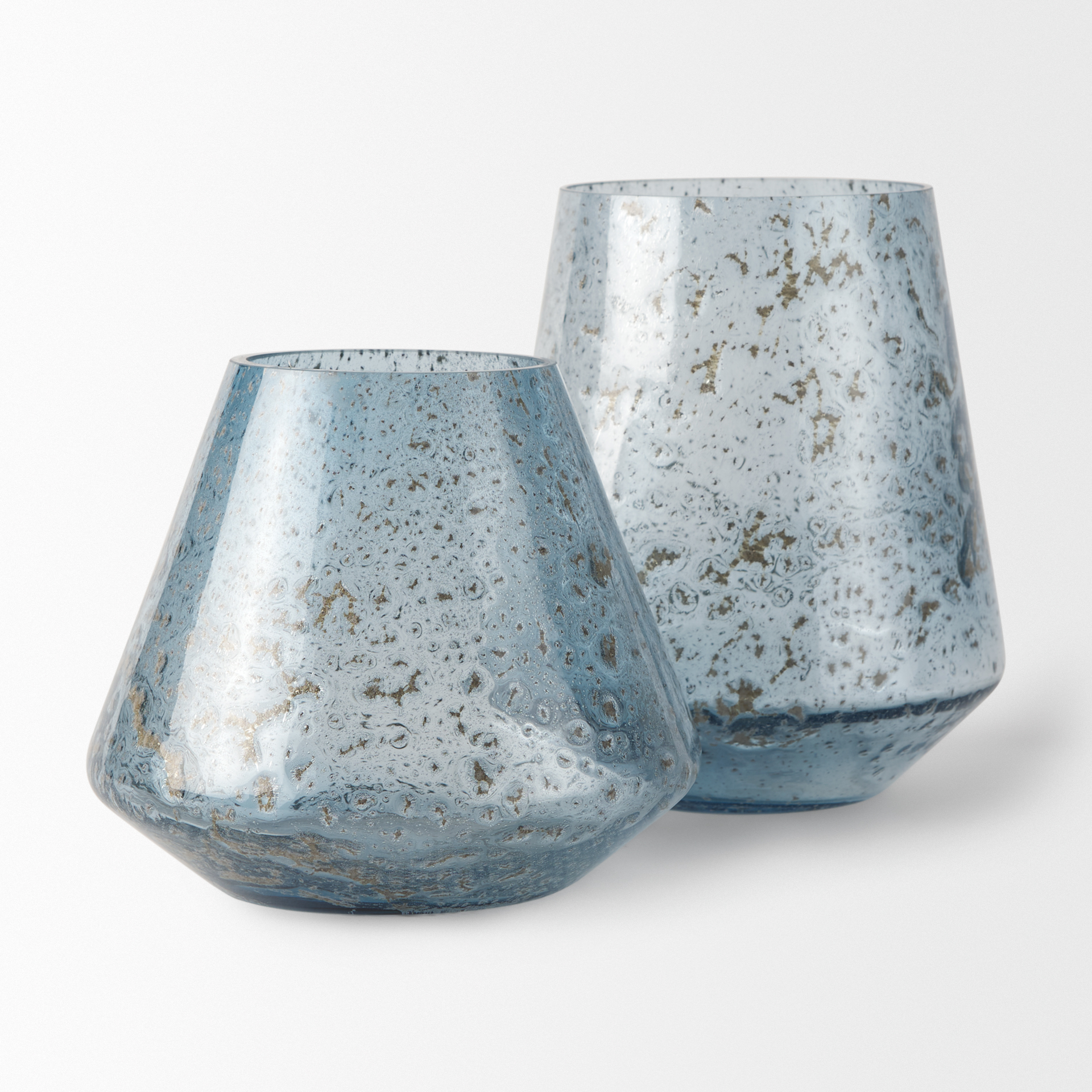 robyn tall blue glass vase