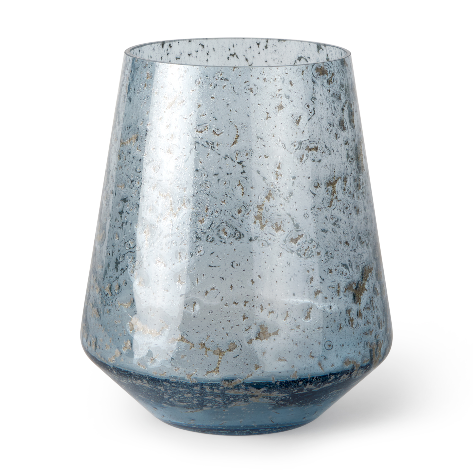robyn tall blue glass vase