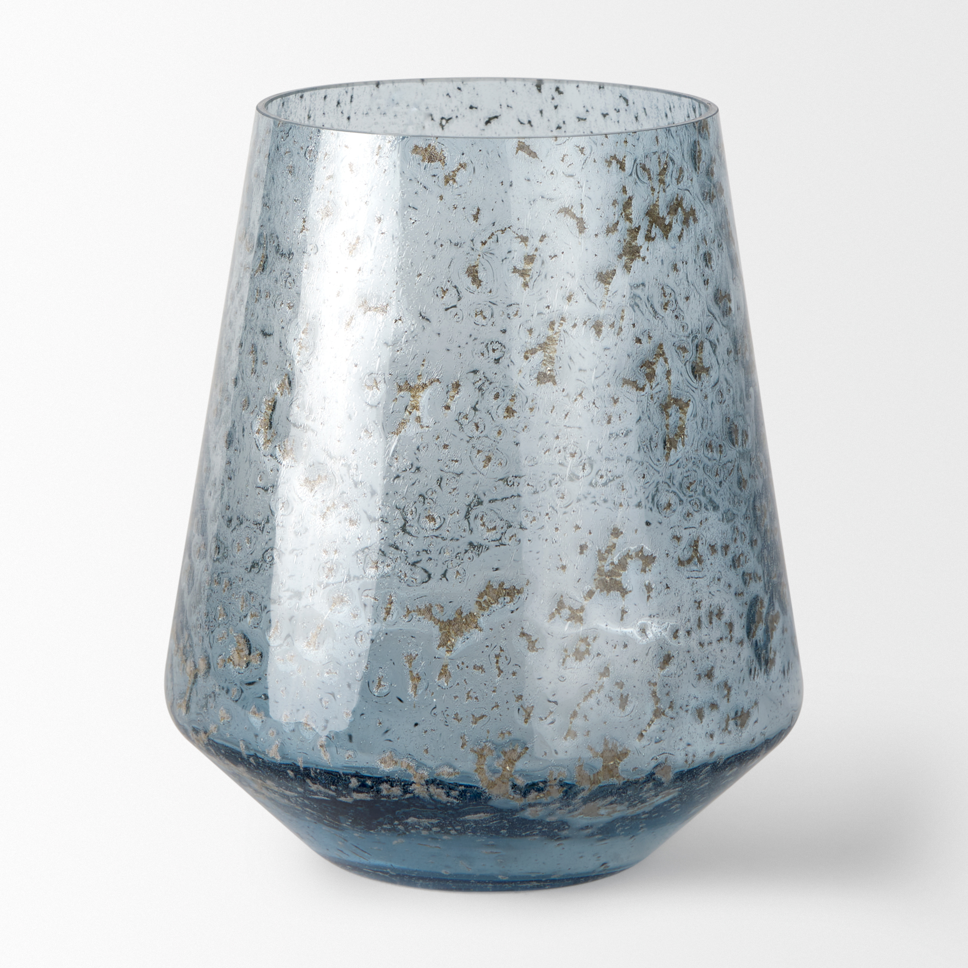robyn tall blue glass vase