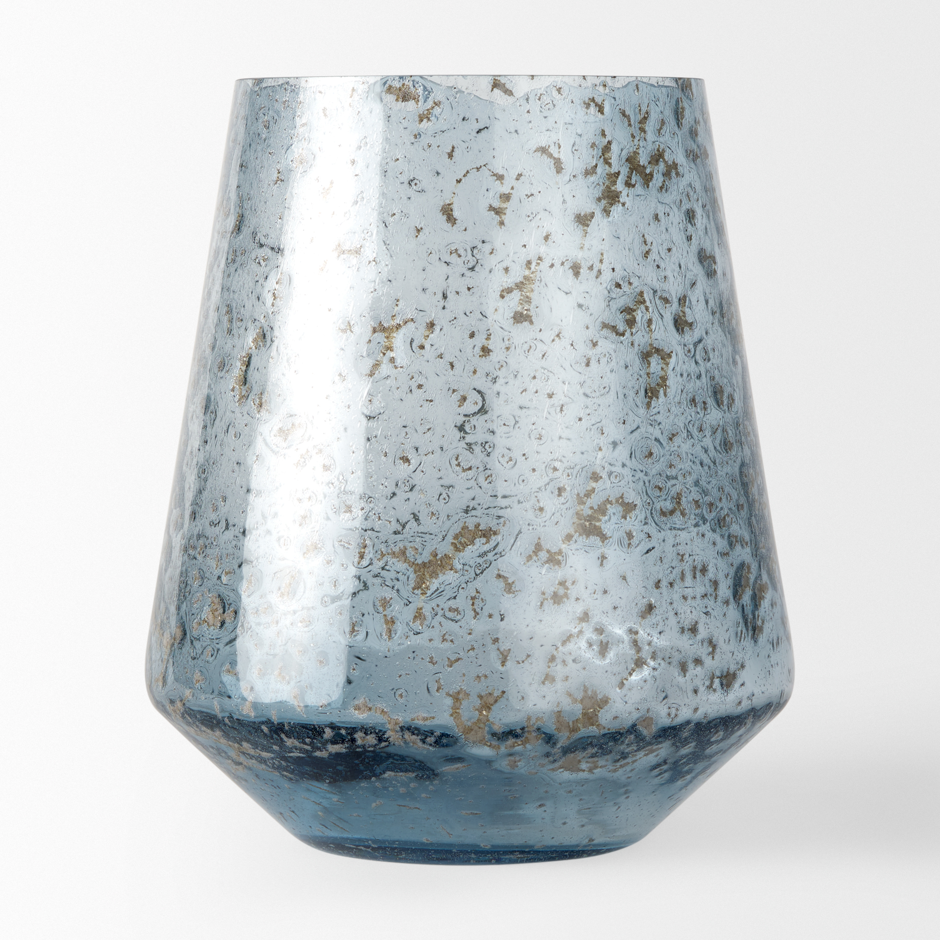 robyn tall blue glass vase