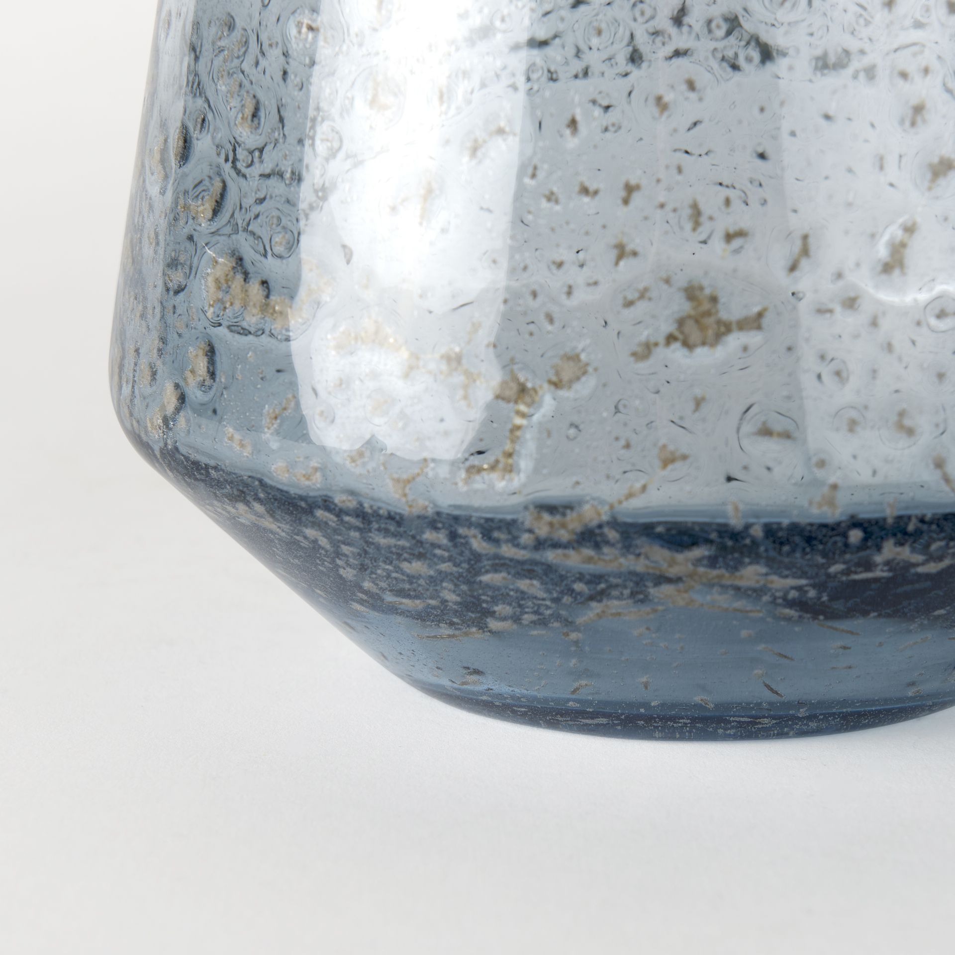 robyn tall blue glass vase