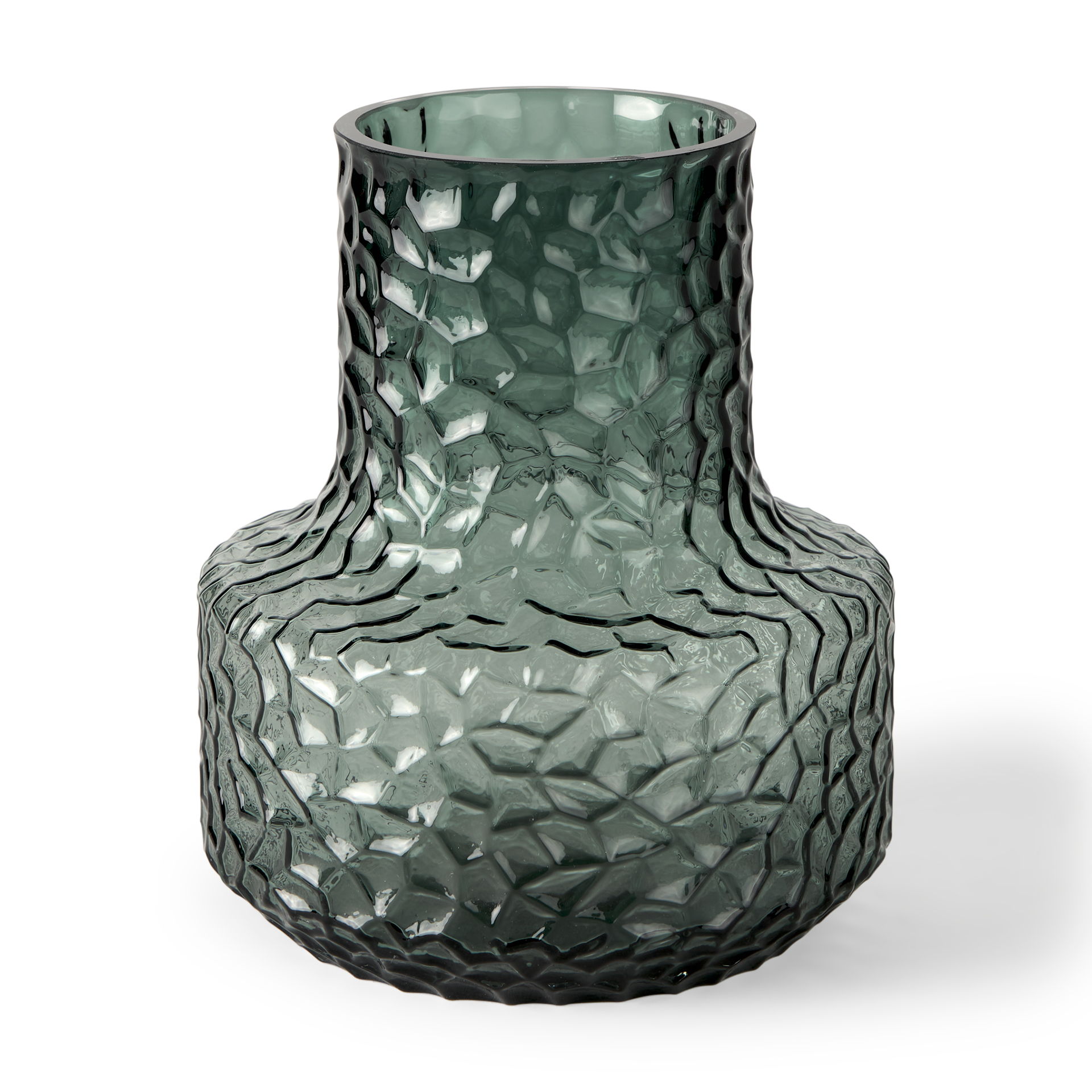 jolene short green glass vase