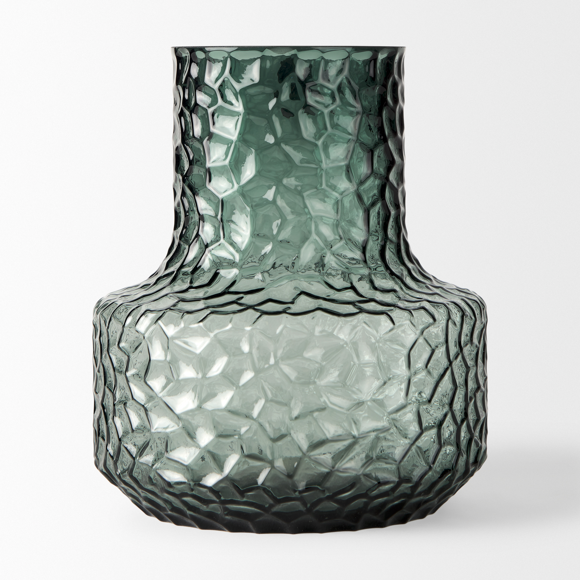 jolene short green glass vase