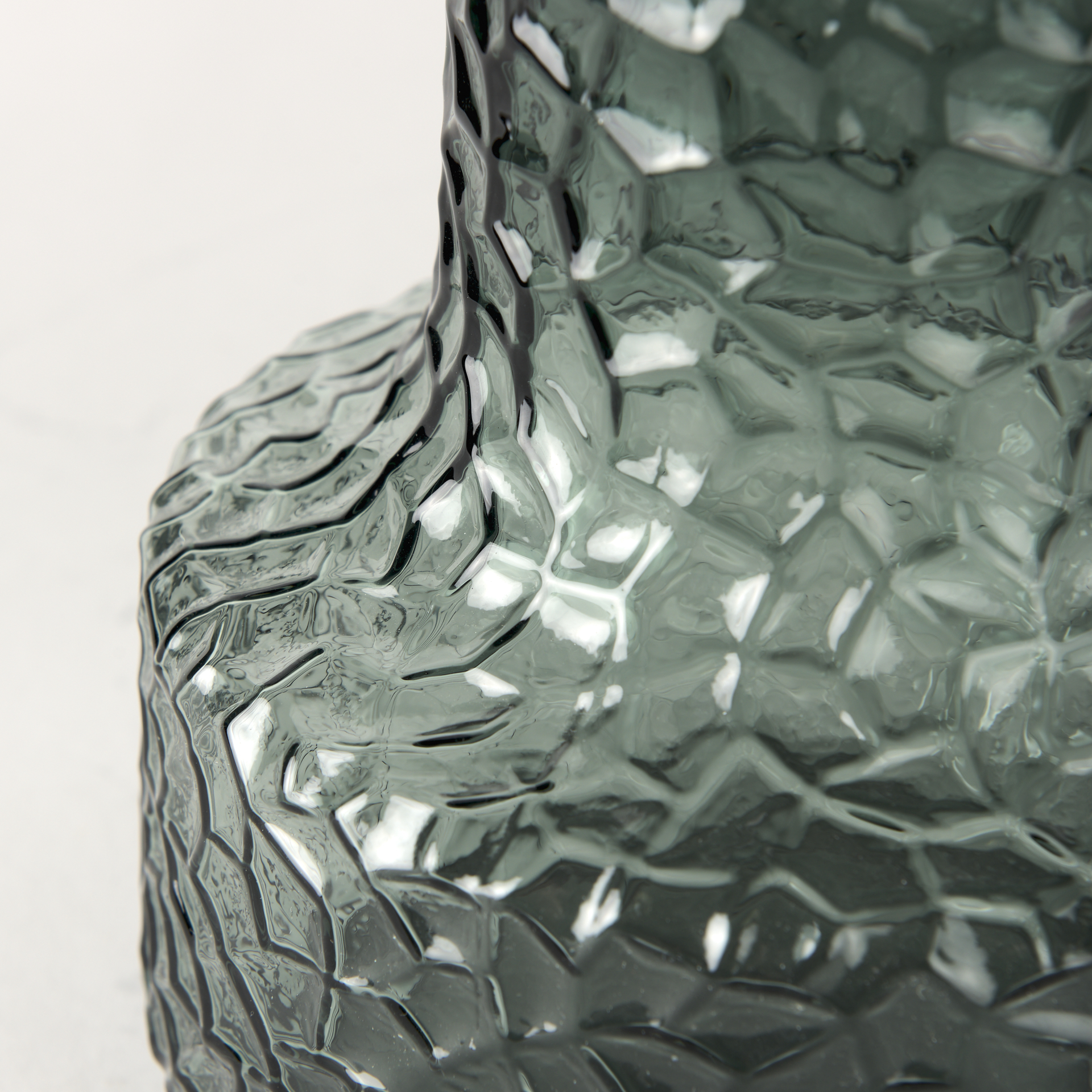 jolene short green glass vase
