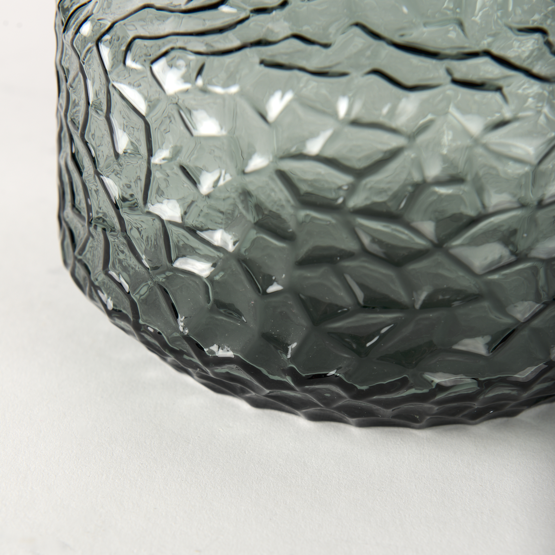 jolene short green glass vase