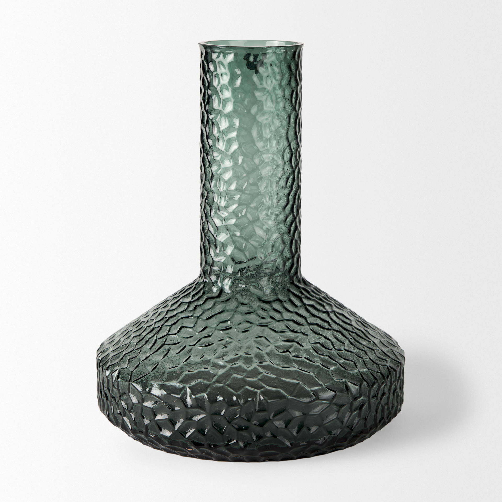 jolene tall green glass vase
