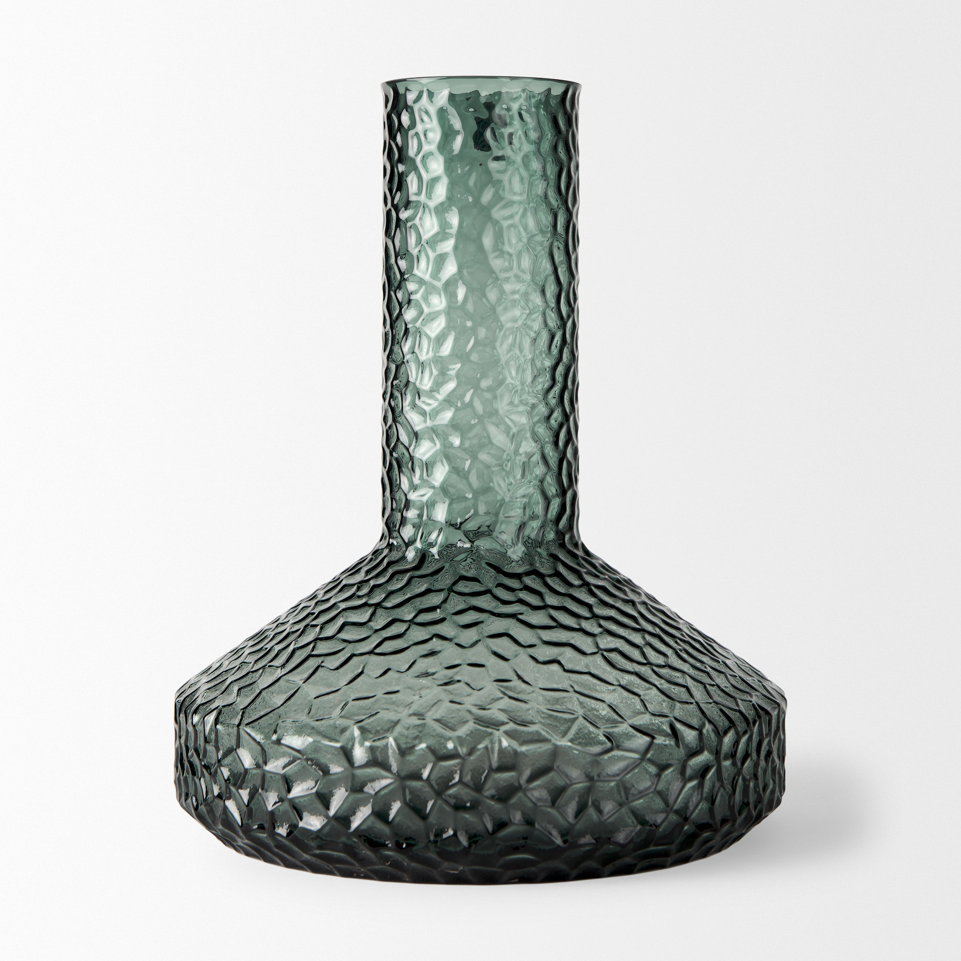 jolene tall green glass vase