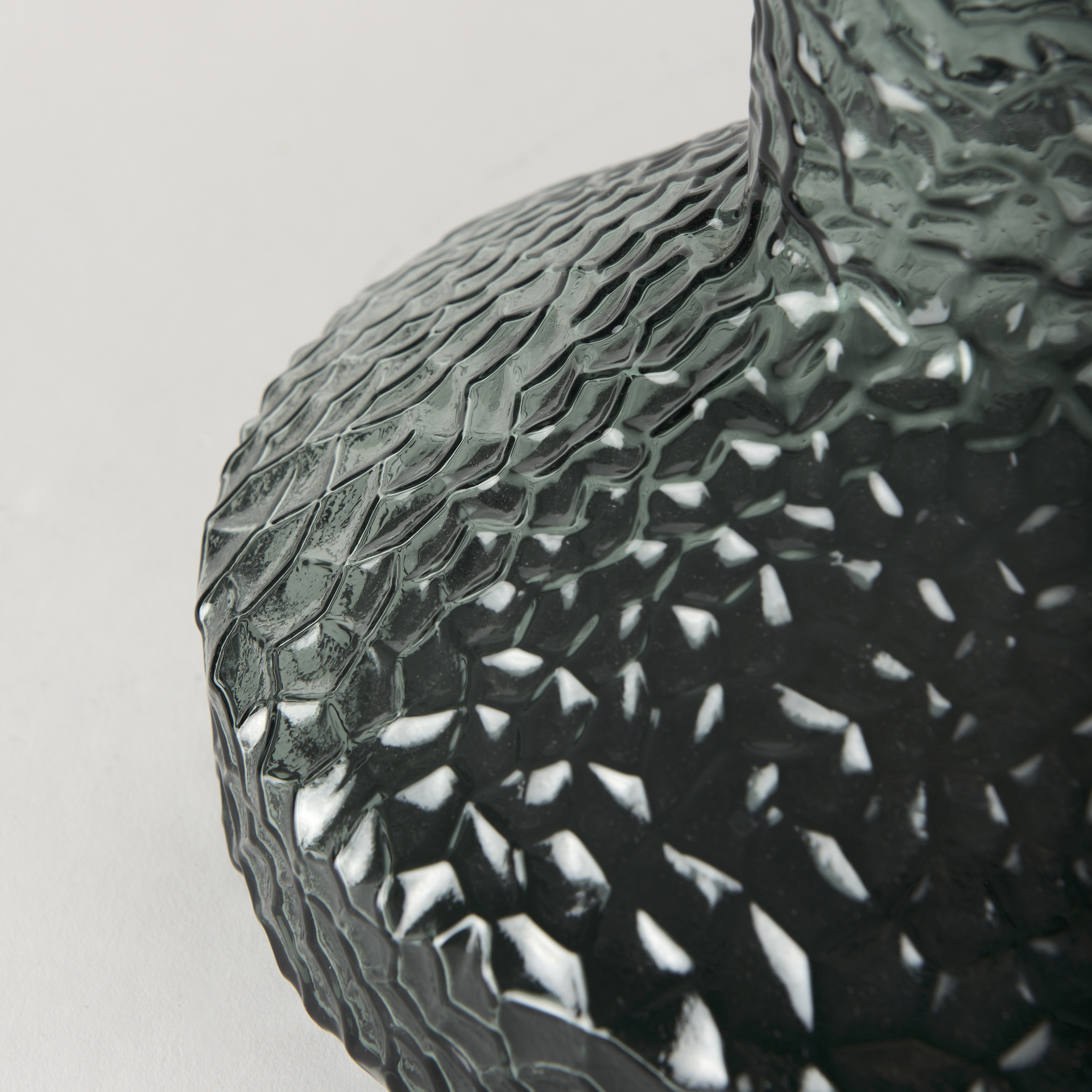 jolene tall green glass vase