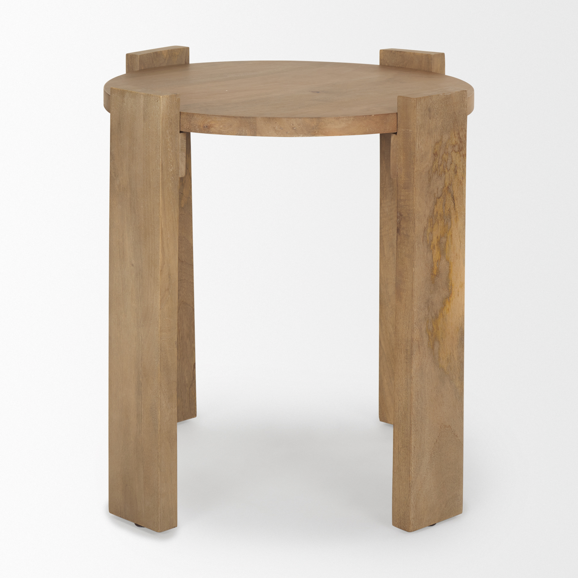 Evelyn Light Brown Round End/Side Table