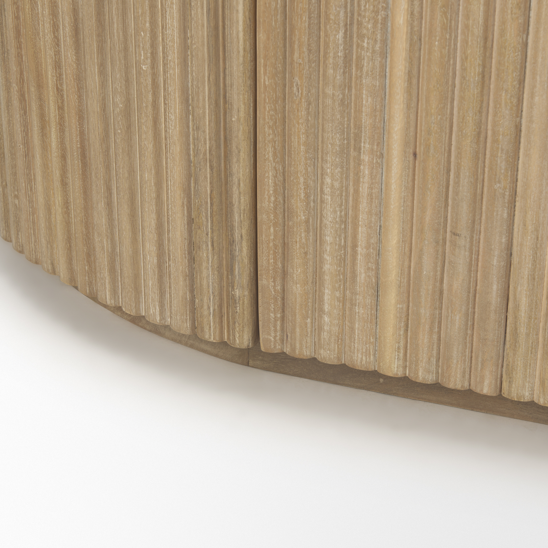 terra light brown wood fluted sideboard