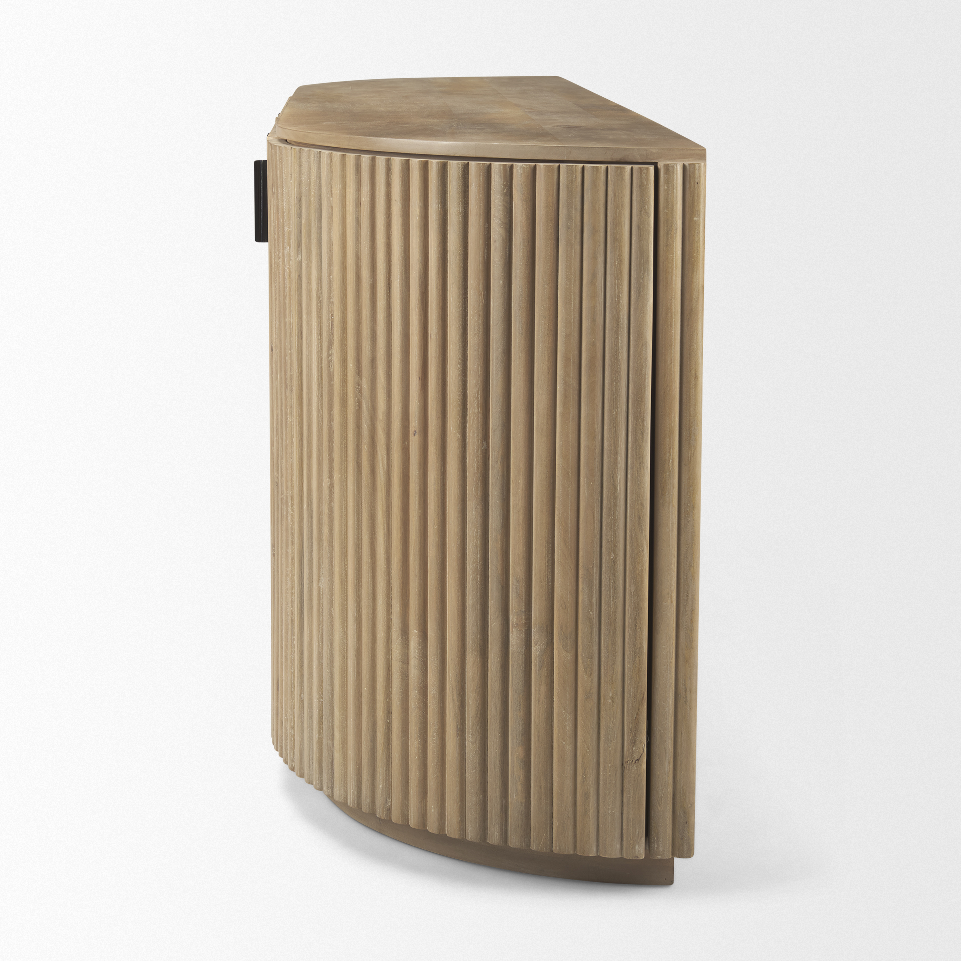 terra light brown wood fluted sideboard