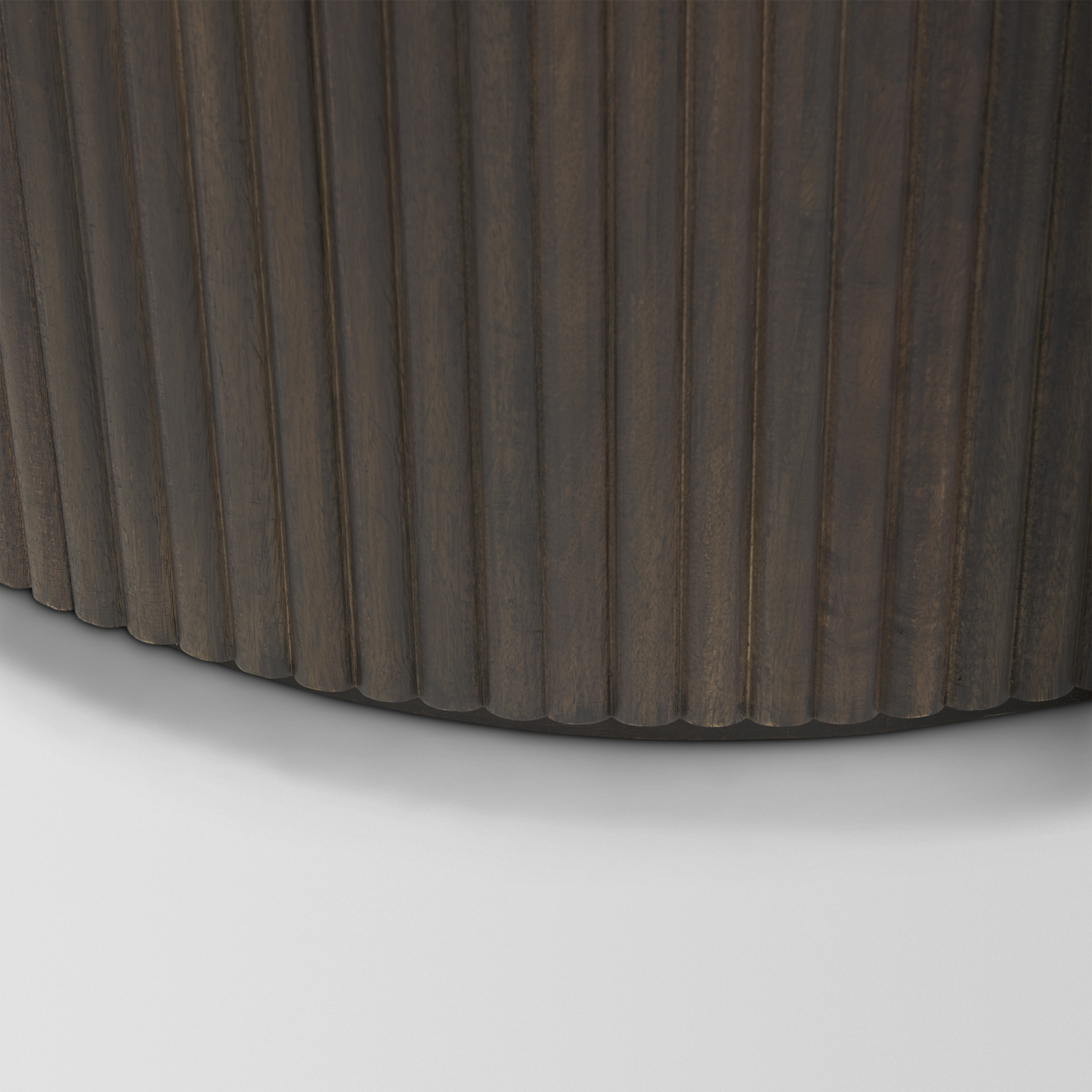 terra fluted dark brown 2-door accent cabinet