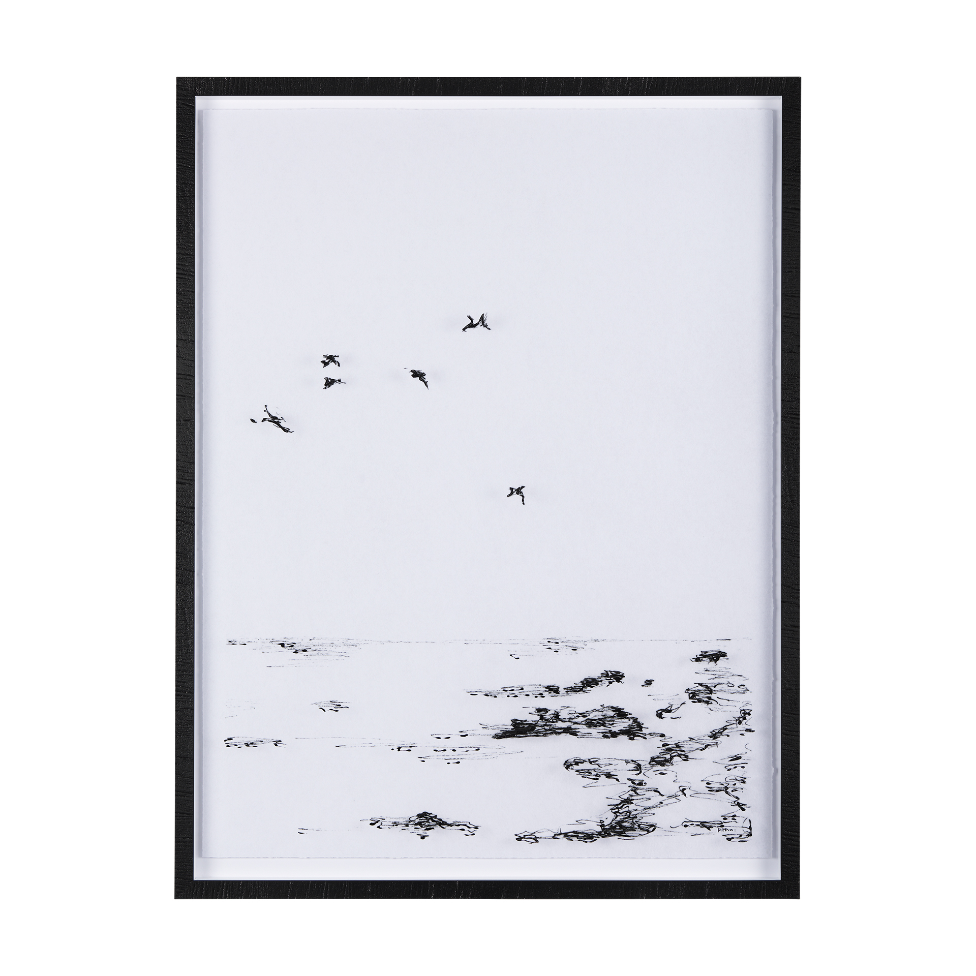 arriving ii by mercana studio a hand embelished textured framed art print matted under glass