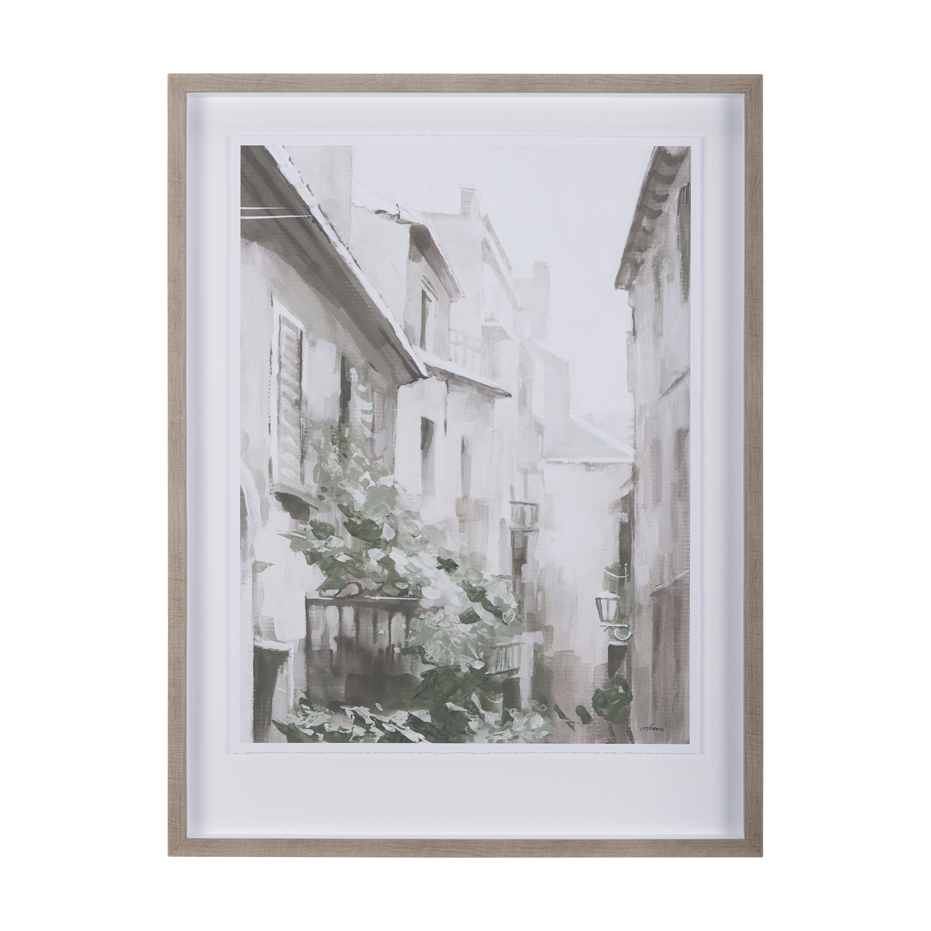 the old lodge lane i by natalia a framed art print matted under glass