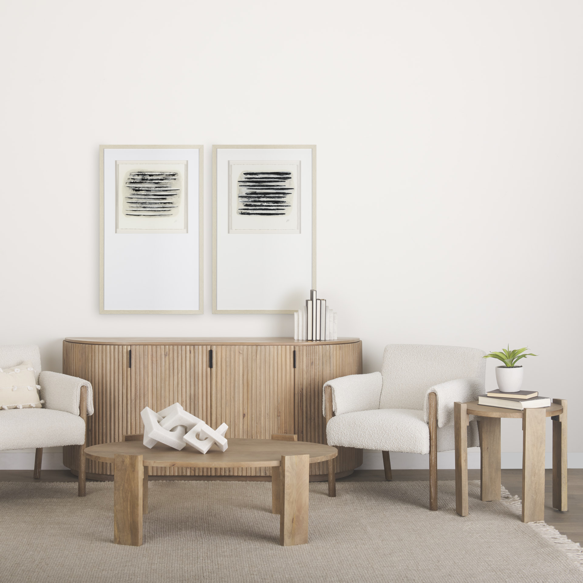 Evelyn Light Brown Round End/Side Table