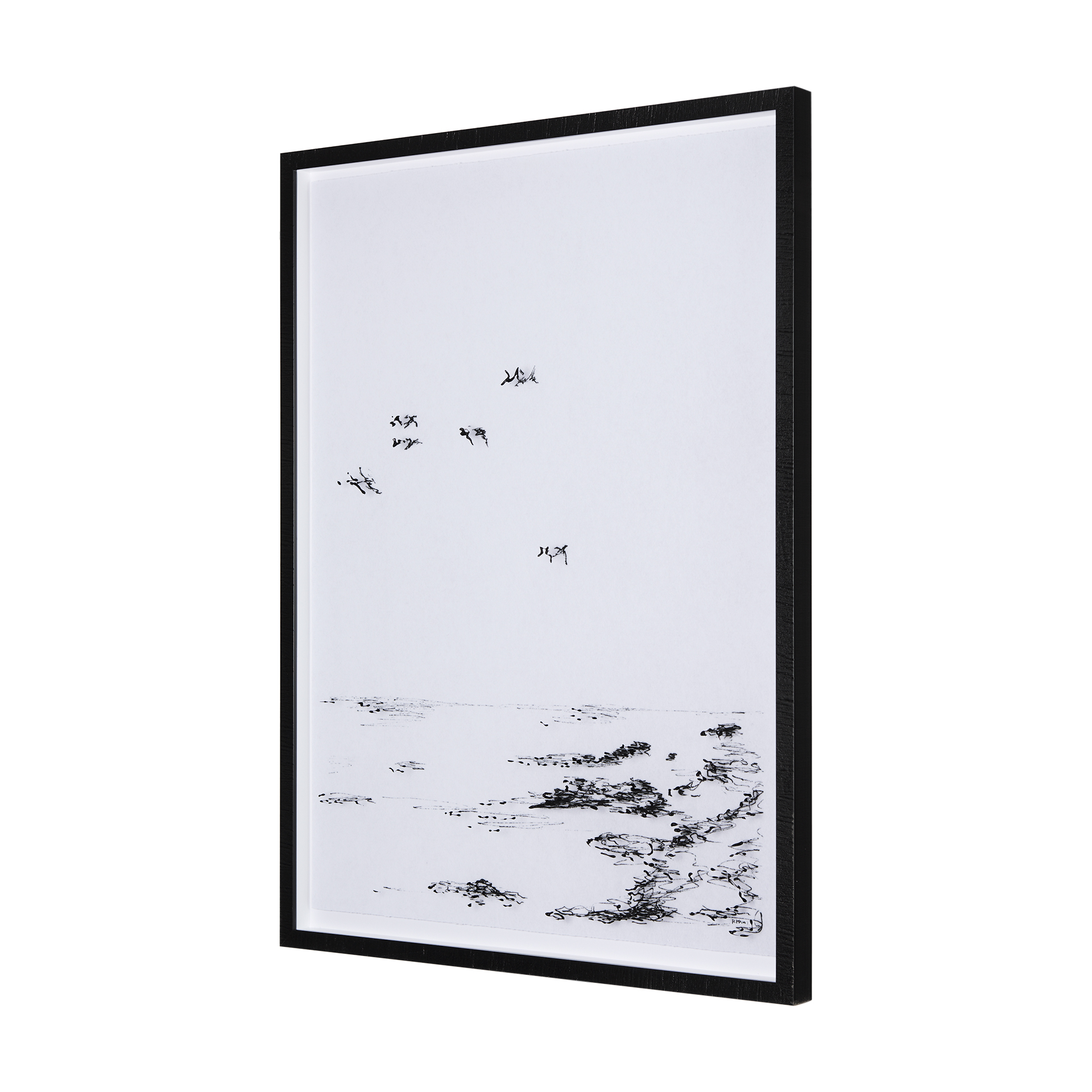 arriving ii by mercana studio a hand embelished textured framed art print matted under glass